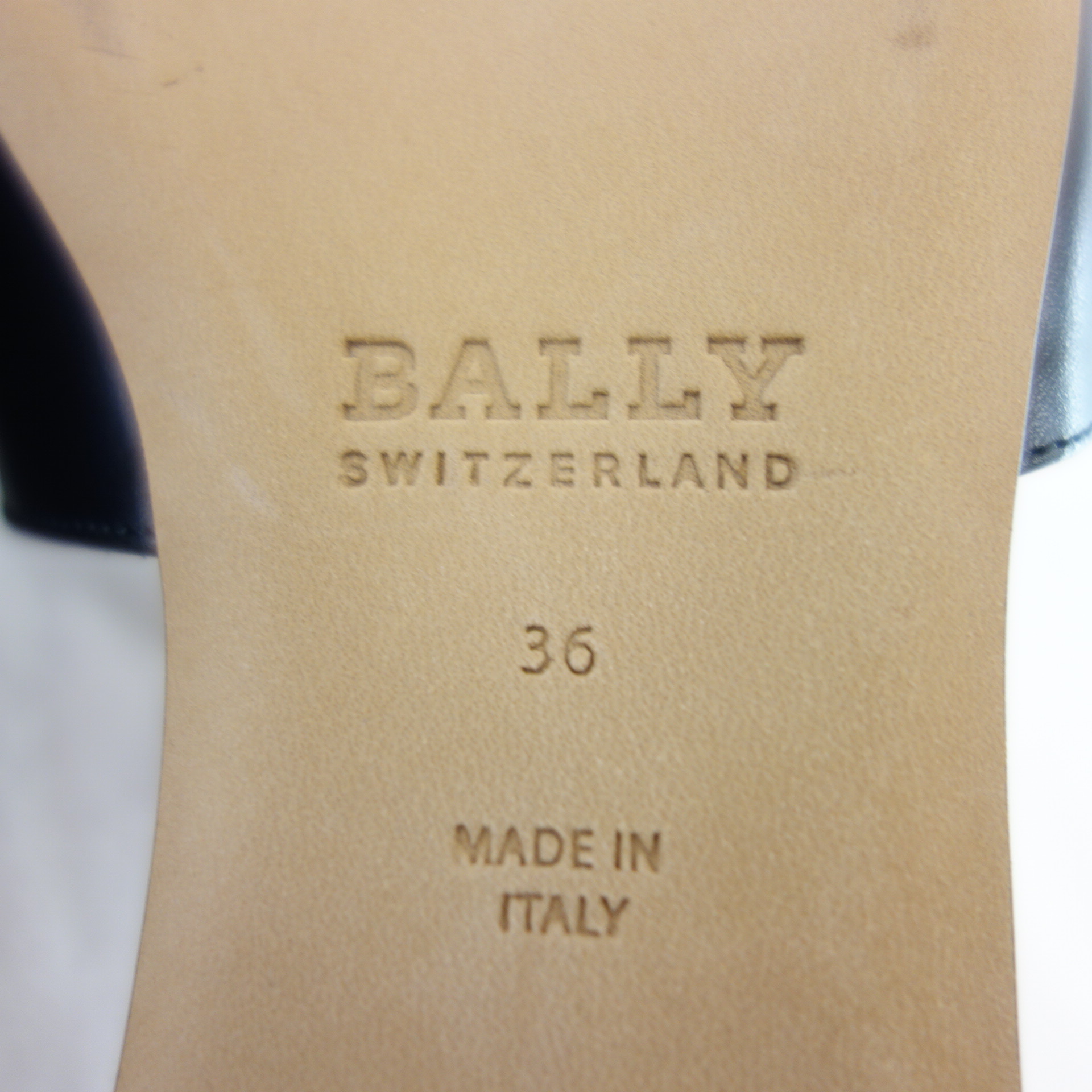 BALLY Damen Schuhe Pantoletten Schwarz Leder Größe 36 Modell HAMELIN FLAT