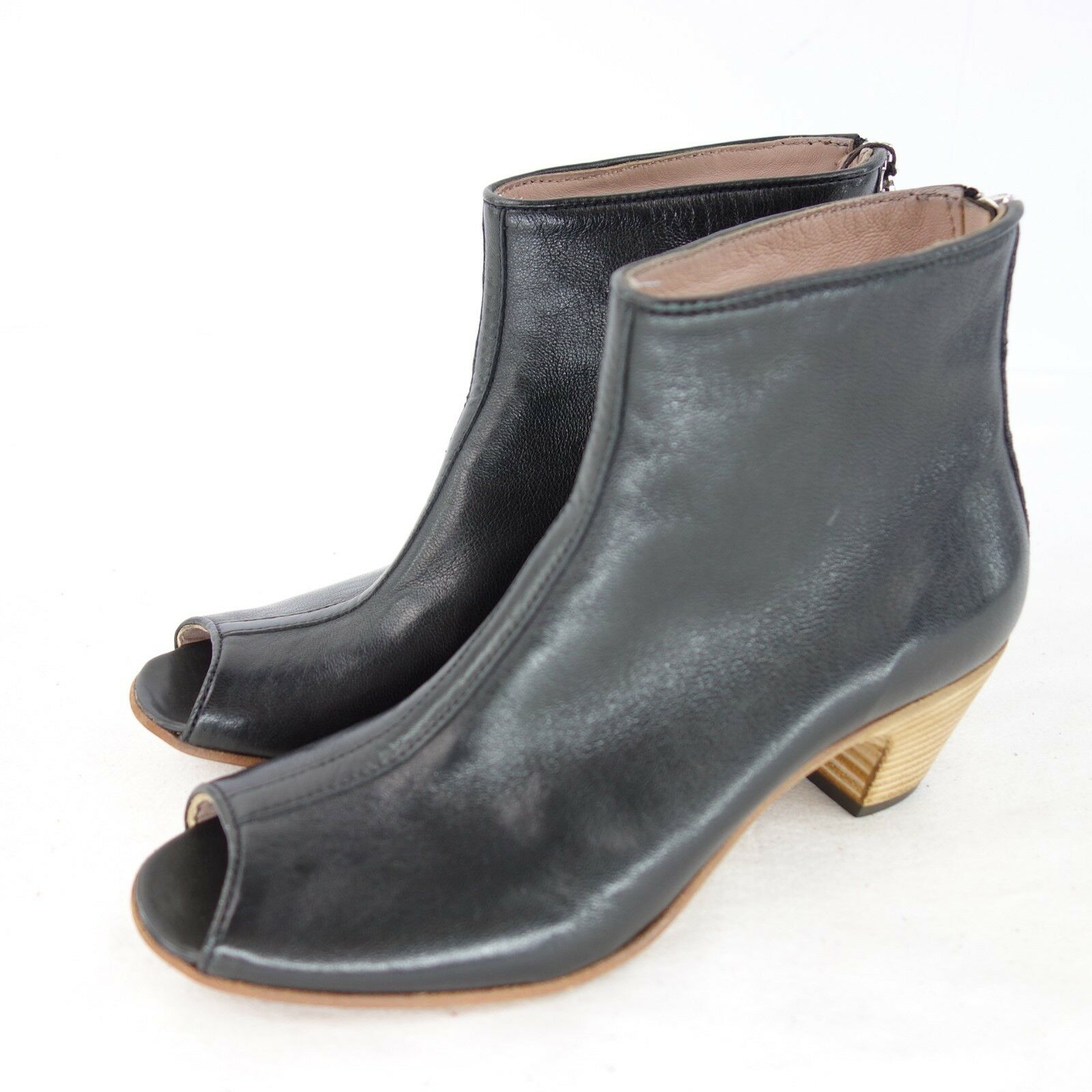 Corvani Damen Schuhe Ankle Stiefelette Boots Größe 37 Schwarz Leder Np 189 Neu