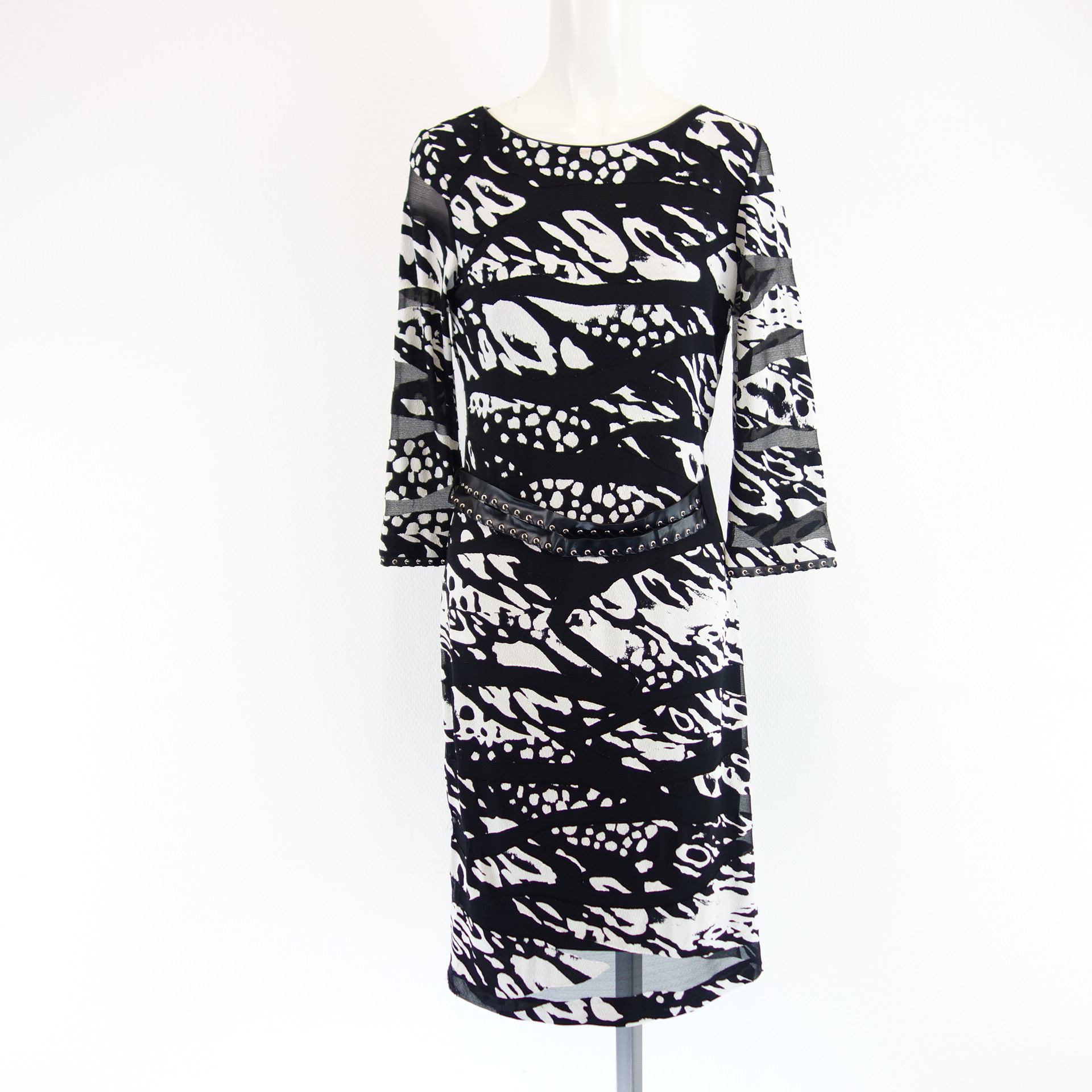 ANA ALCAZAR Damen Kleid Bleistiftkleid Schwarz Weiß Größe 38