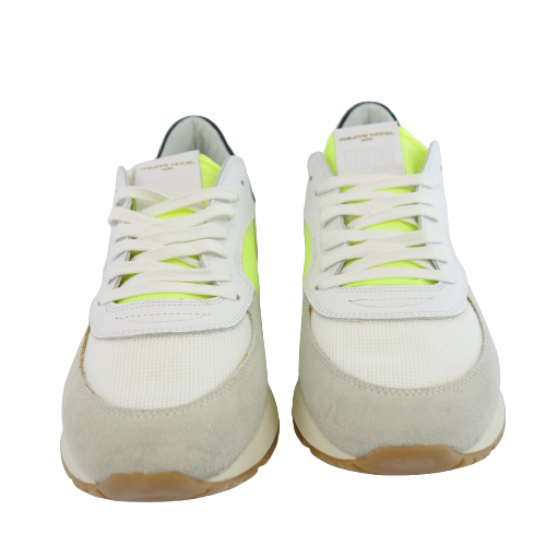 PHILIPPE MODEL Herren Schuhe Sneaker Sportschuhe Herrenschuhe Weiß Neon Montecarlo