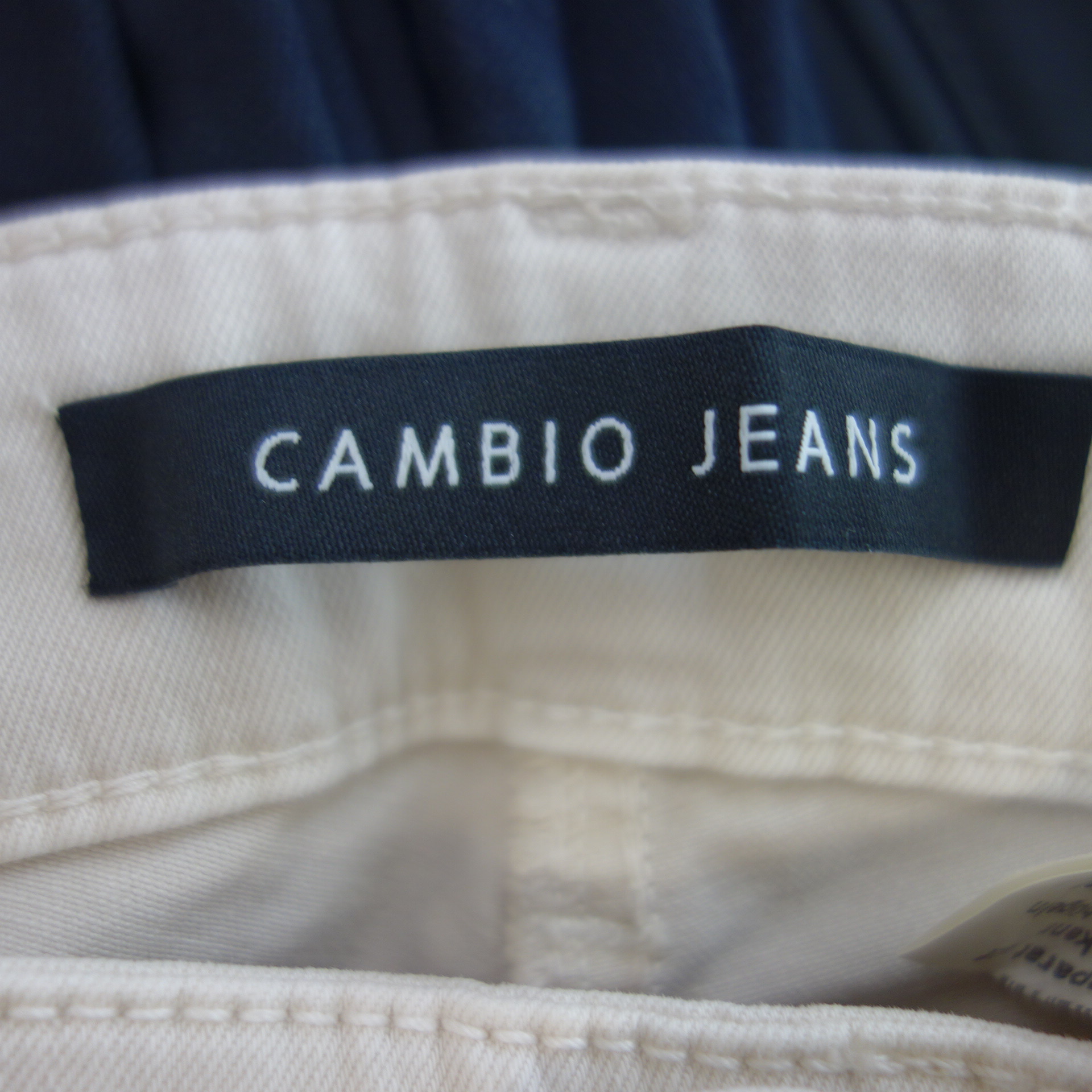 CAMBIO Jeans Hose Damen Modell PARLA Zip Beige Skinny 