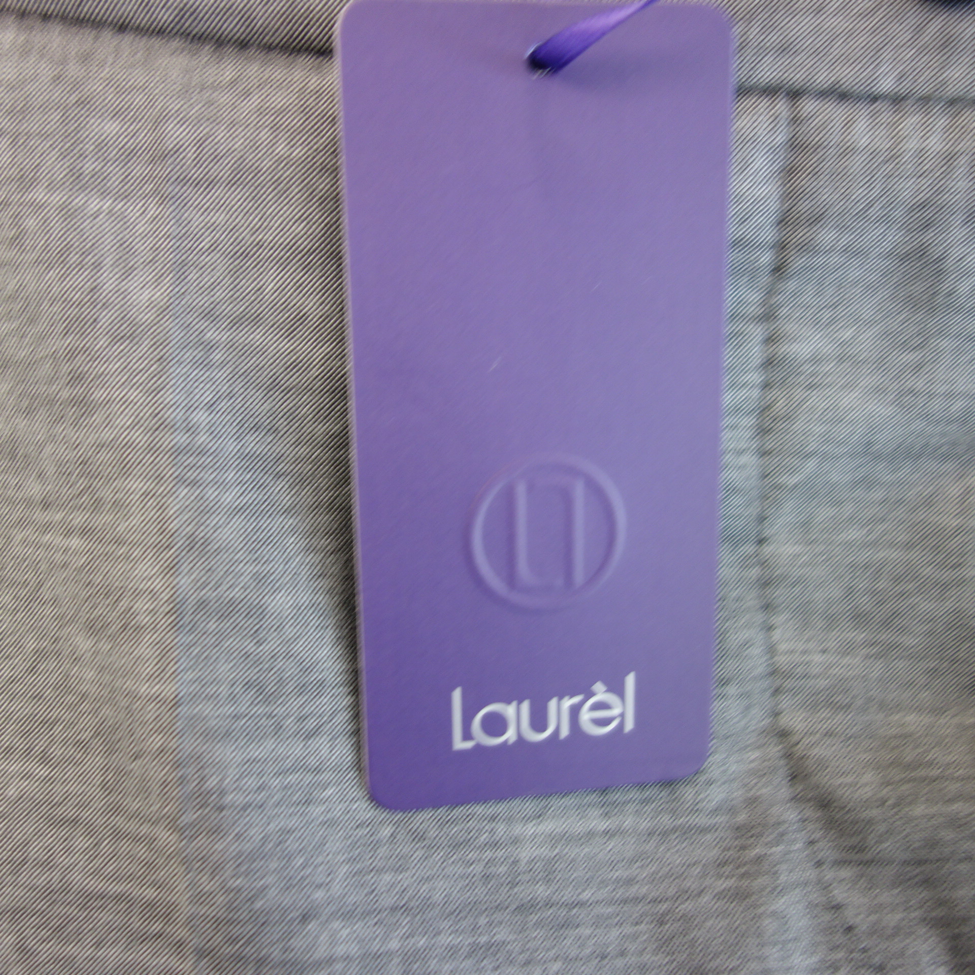 LAUREL Laurél Elegante Damen Hose Stoffhose Grau Straight mit Wolle Taschen