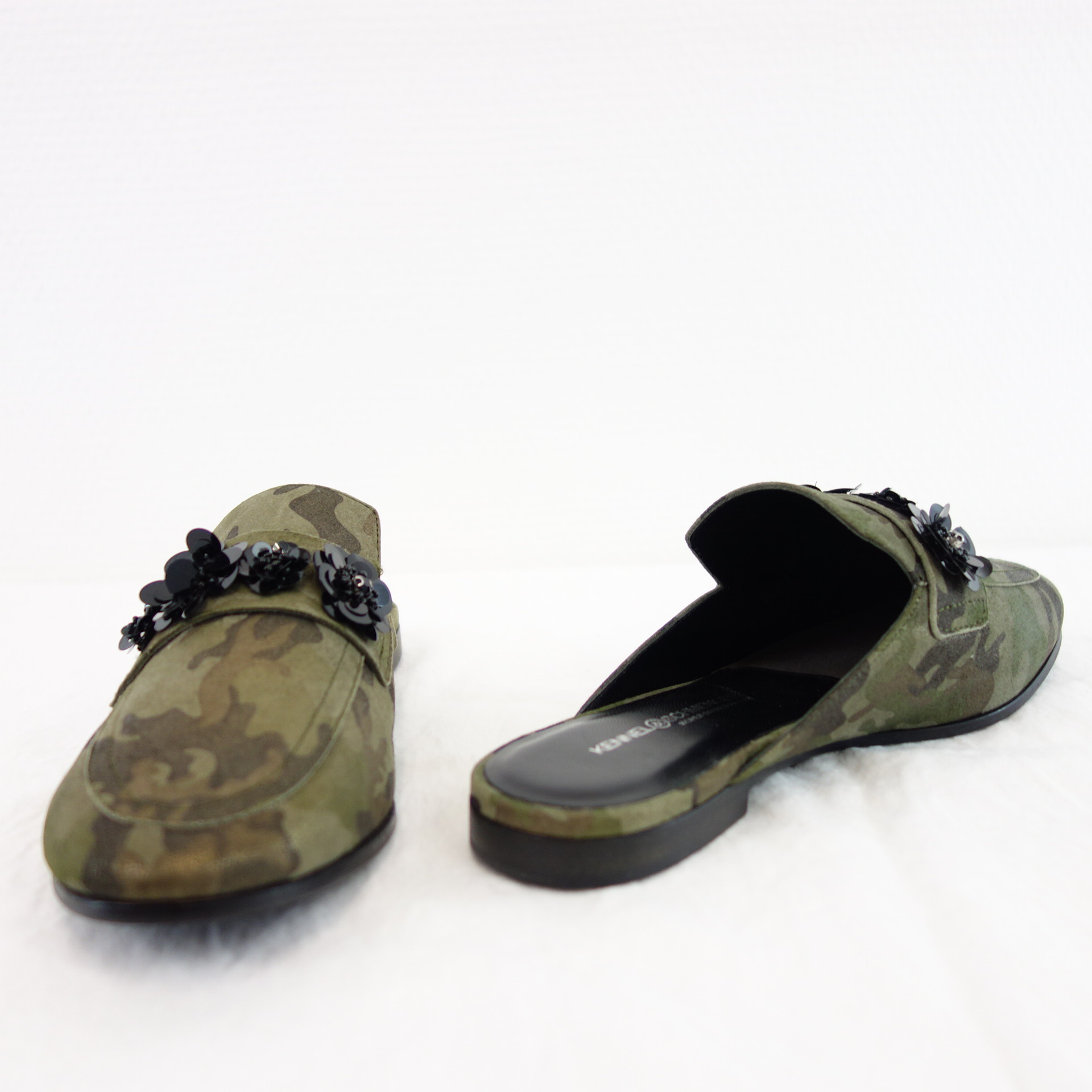 KENNEL & SCHMENGER Damen Schuhe Slipper Mules Pantoletten Leder Camouflage Tara 36,5