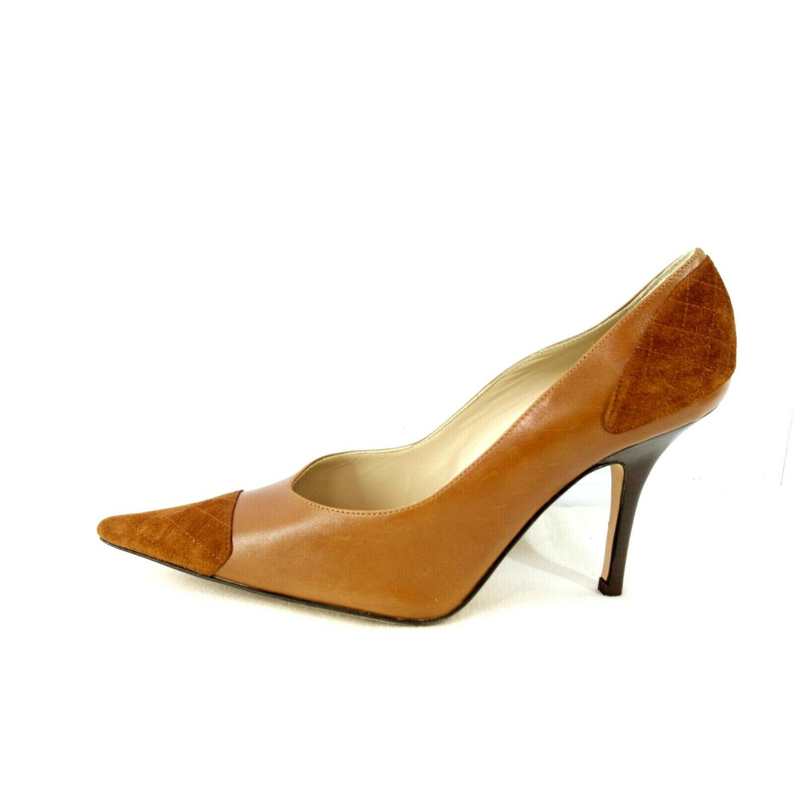 MICHAEL KORS Damenschuhe Damen Schuhe Pumps Stiletto Braun Leder Größe  40 ( 9,5 )