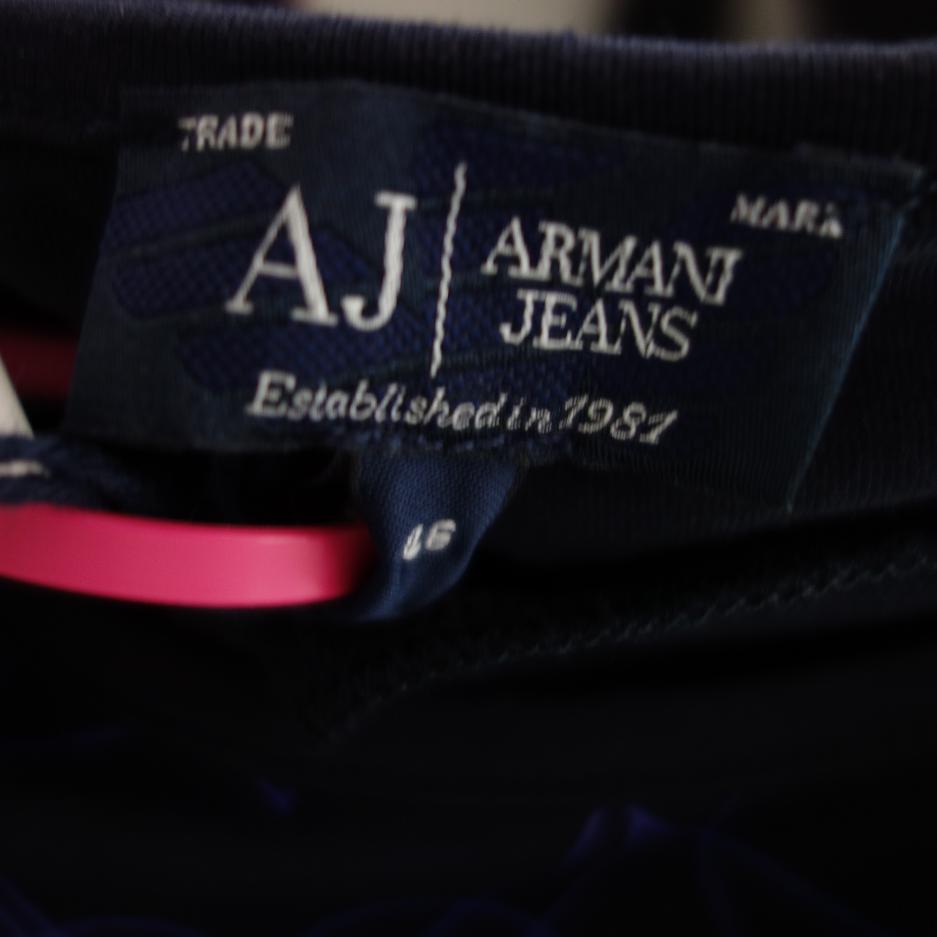 ARMANI Jeans Damen Shirt Damenshirt Oberteil T-Shirt Jersey Blau Herz Größe 40