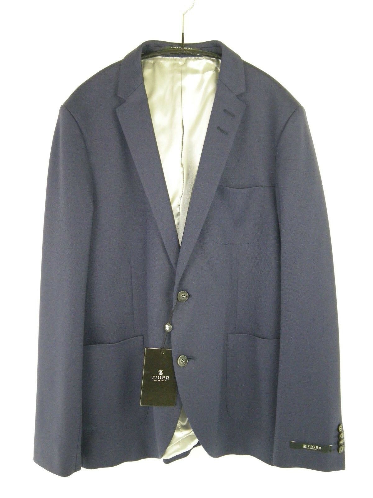 TIGER OF SWEDEN Herren Herrenjacke Sakko Jacke Jacket Hoyt Gr 50 Blau Slim Fit 