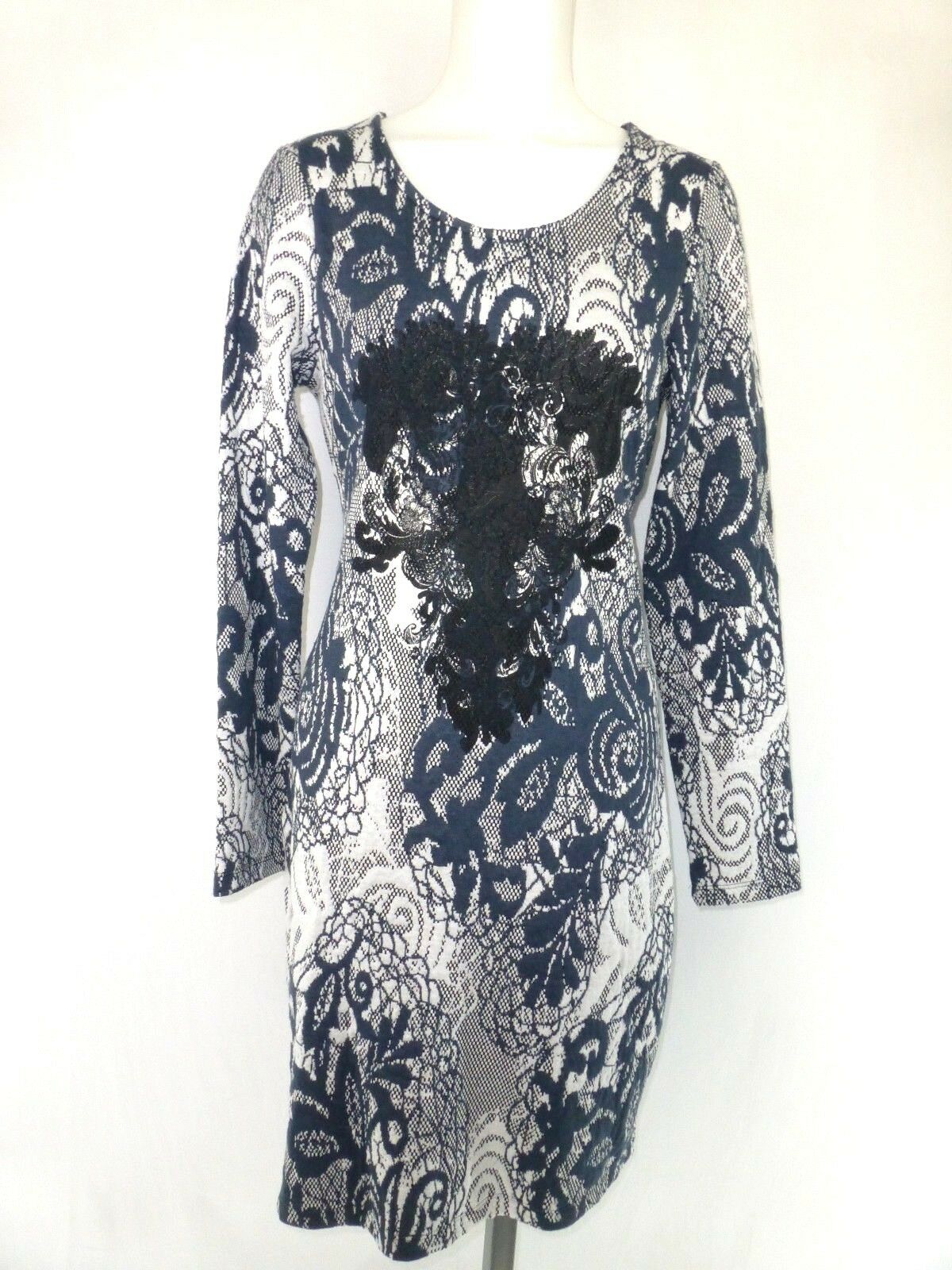 Cream Damen Kleid Lucinda Shirtkleid Gr M 38 Muster Blau Weiß Schwarz Np 90 Neu