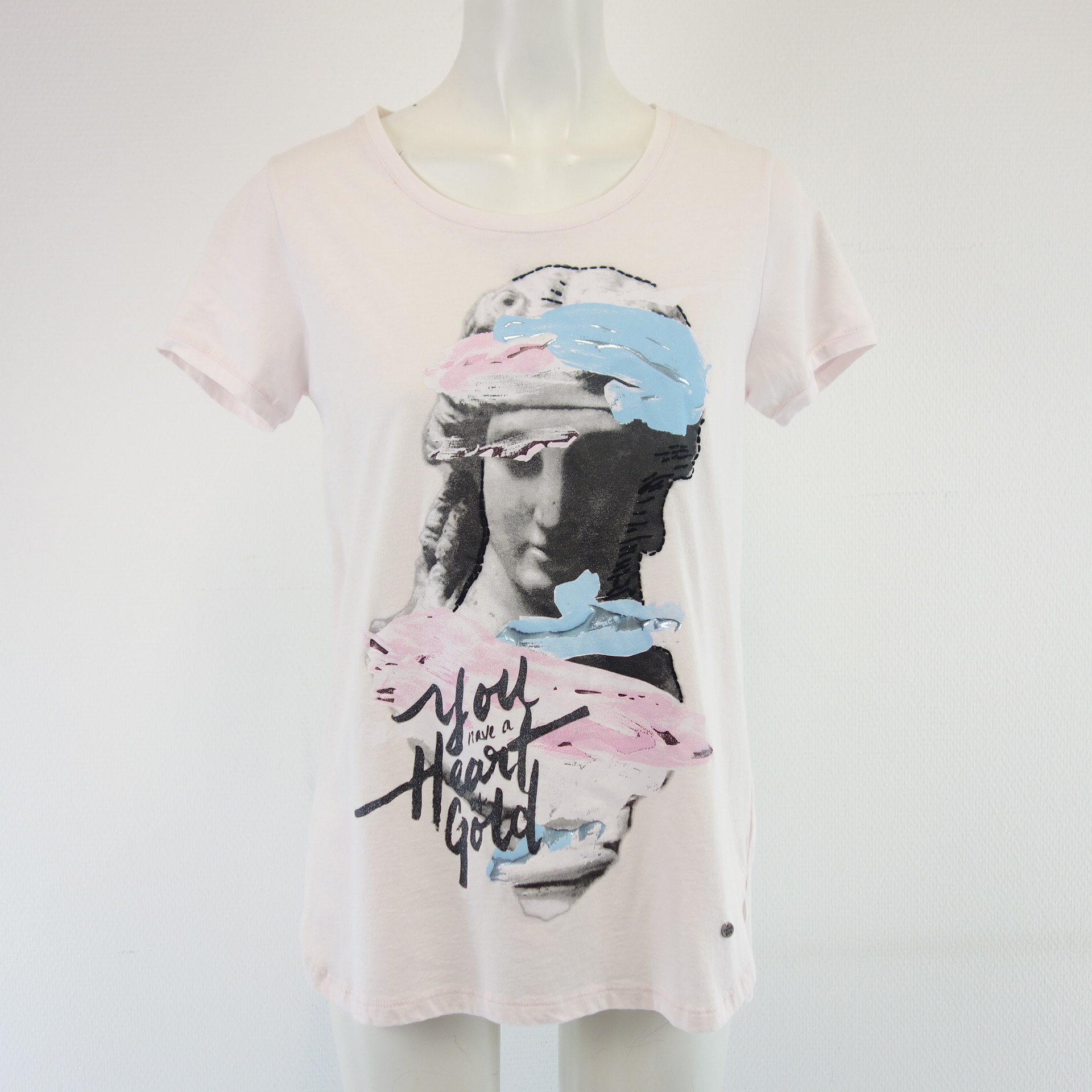 FROBOX by Princess Damen T-Shirt T Shirt Oberteil Rose Print 100% Baumwolle Größe 36