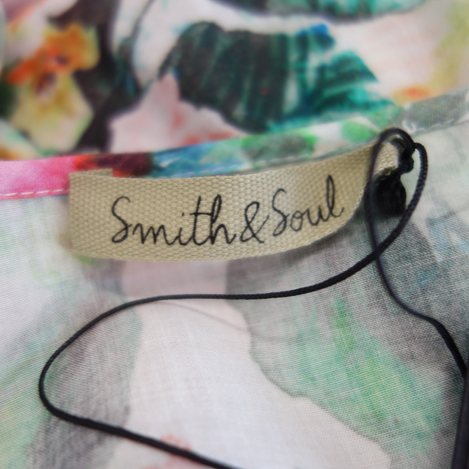 SMITH & SOUL Damen Tunika Ibiza Beach Hemd Bluse Bunt 100% Baumwolle Größe S