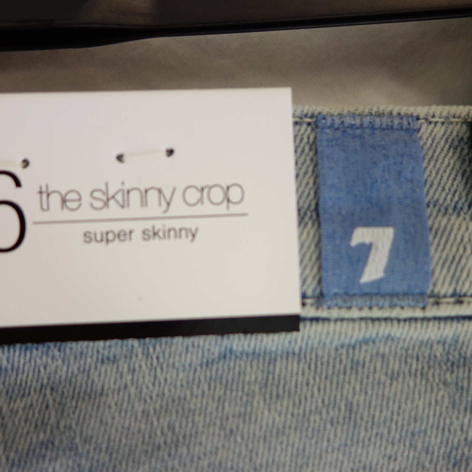 7 FOR ALL MANKIND Damen Jeans Hose Jeanshose THE SKINNY CROP Blau Super Skinny