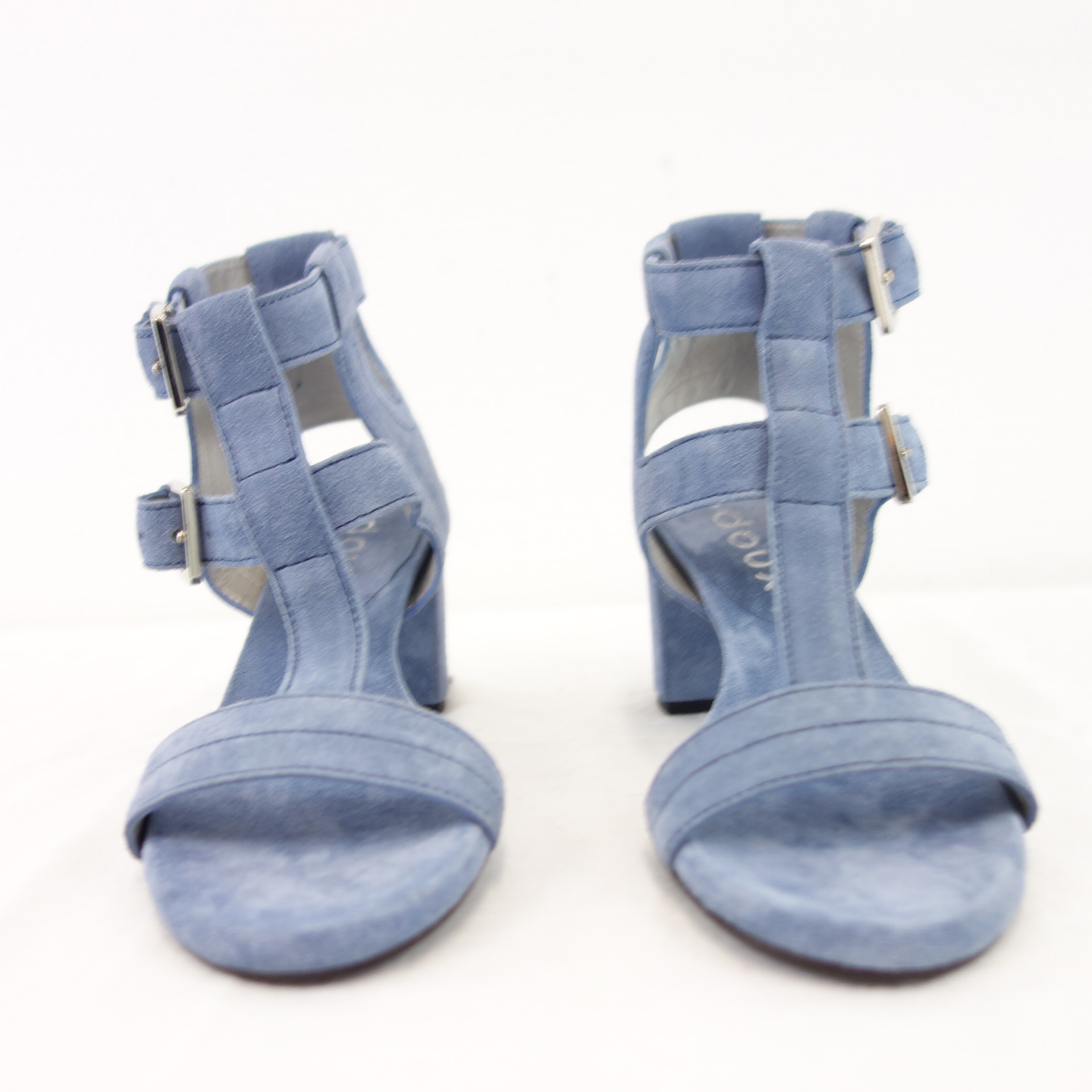 C.DOUX  Damen Schuhe Pumps Sandaletten Blau Wildleder Blockabsatz EU 36