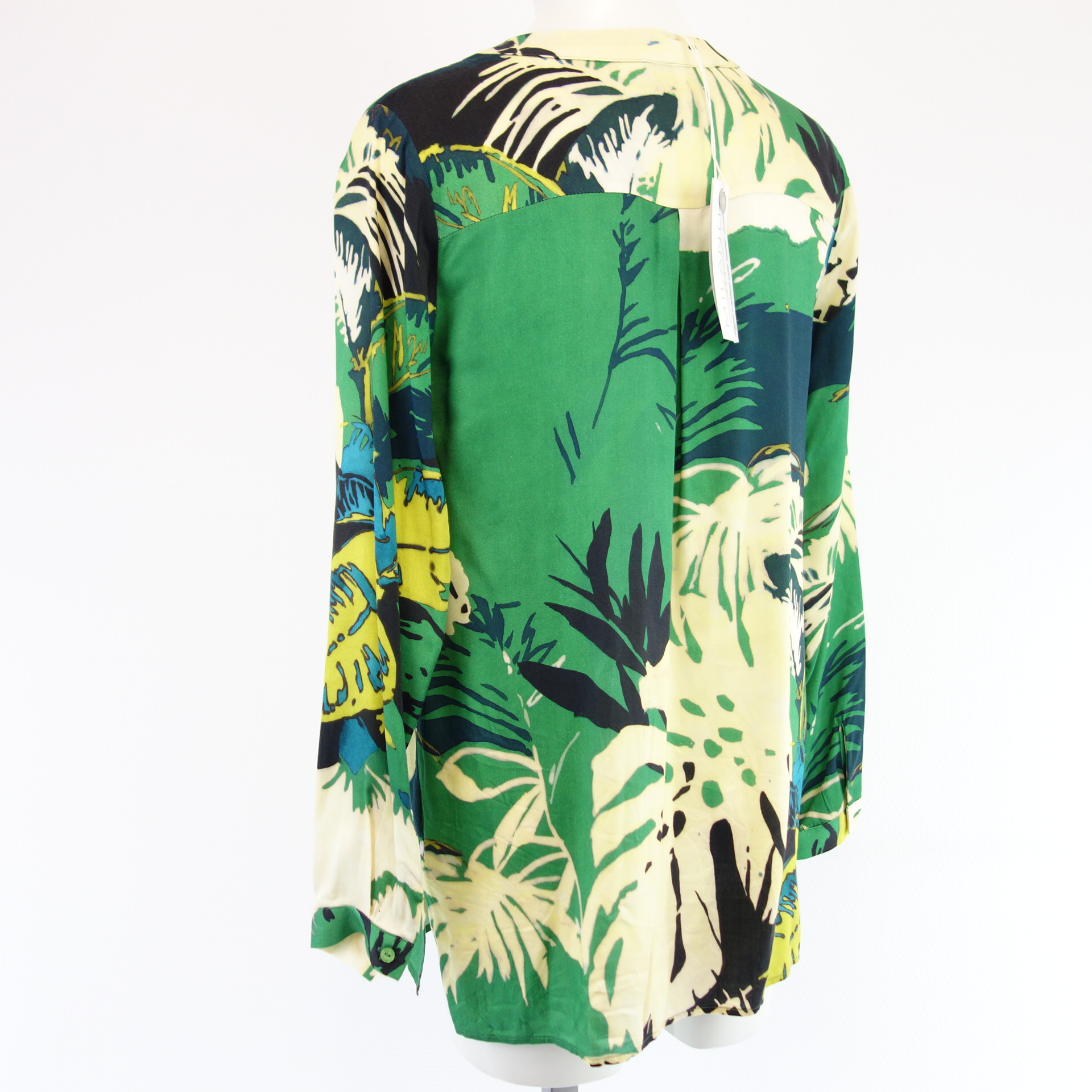 MILANO Italy Damen Bluse Tunika Oberteil Shirt Bunter Print 100% Viskose Np 79 Neu
