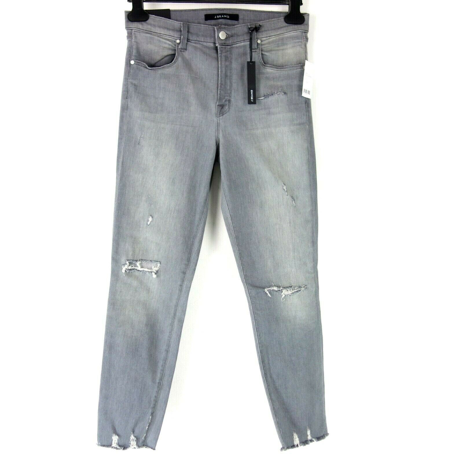 J Brand Damen Jeans Hose Modell Alana Grau High Rise Crop Größe W30 Neu