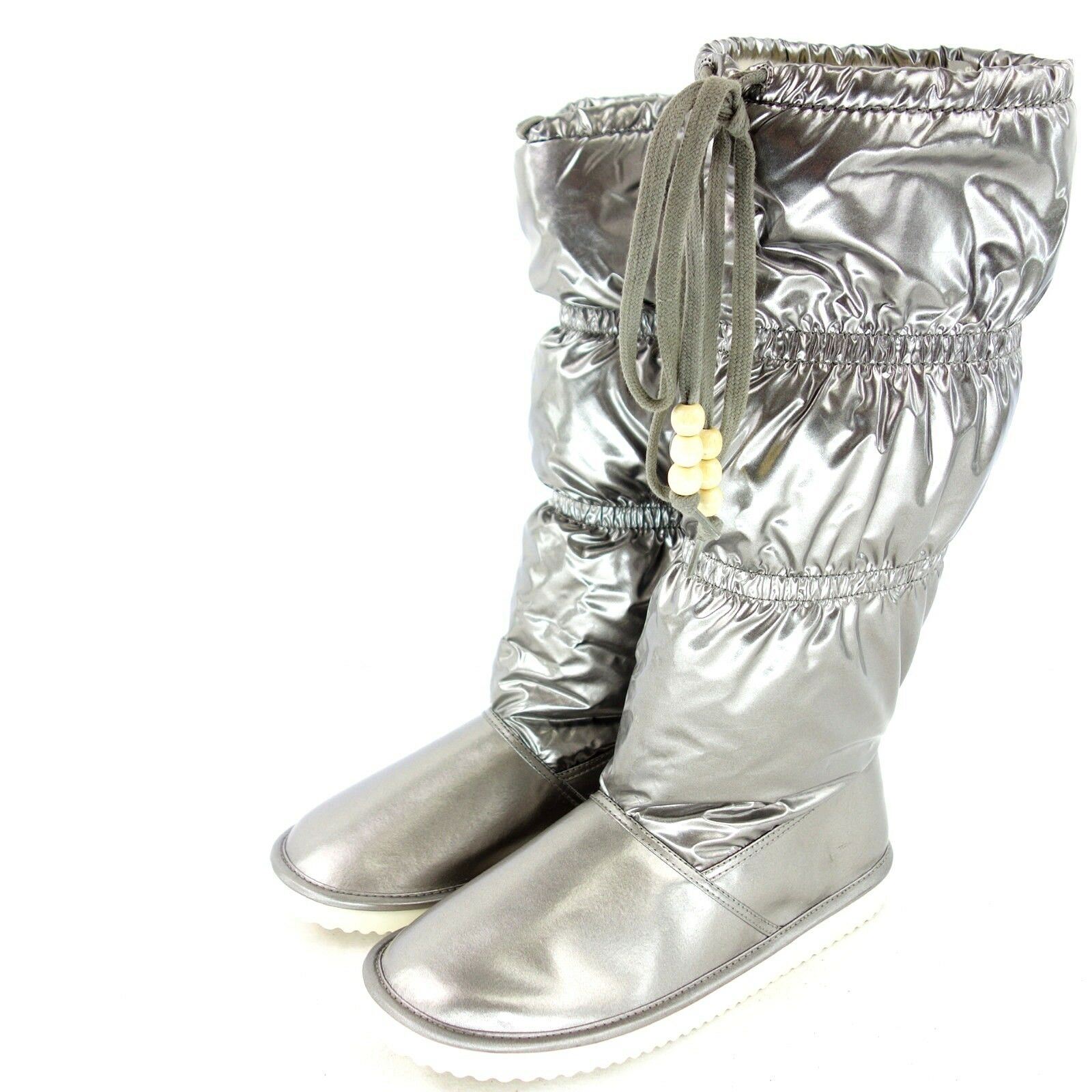 FLIP FLOP Damen Damenschuhe Stiefel Boots Schuhe Gefüttert Metallic Bronze Neu - EUR 37