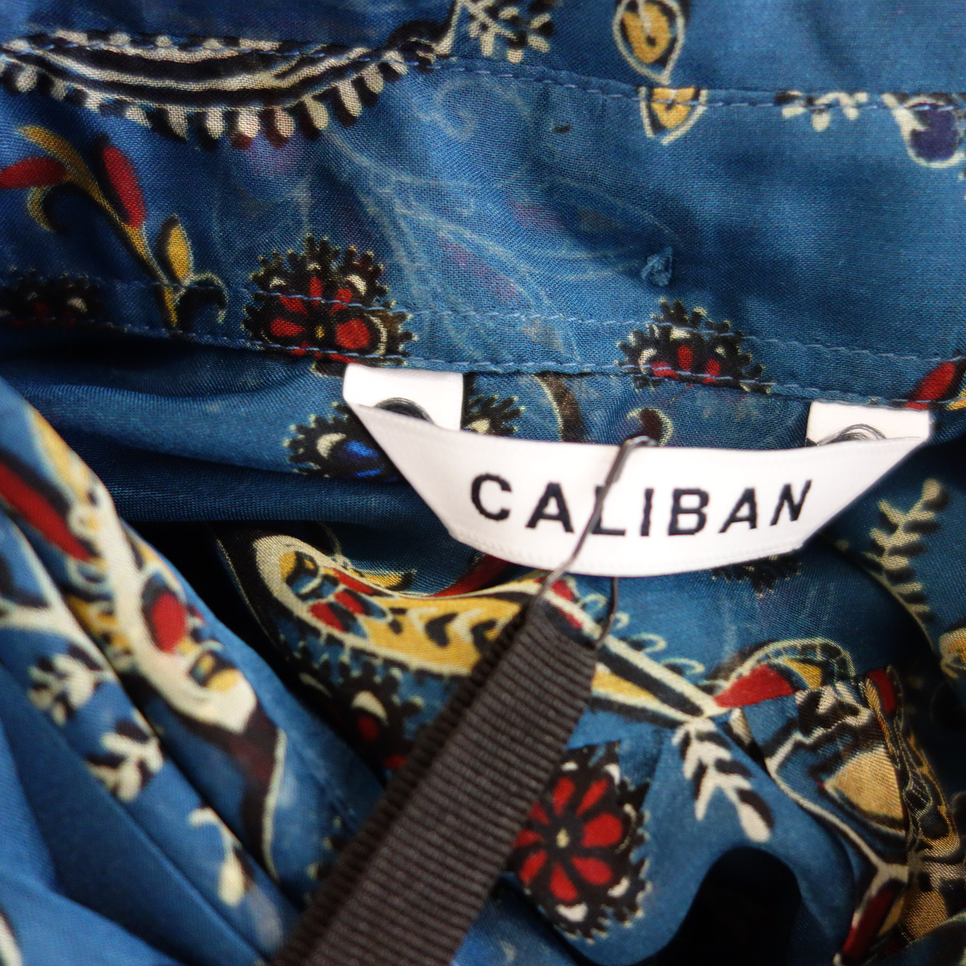 CALIBAN Damen Bluse Tunika Shirt Oberteil Seidenbluse 100% Seide Petrol mit Top  