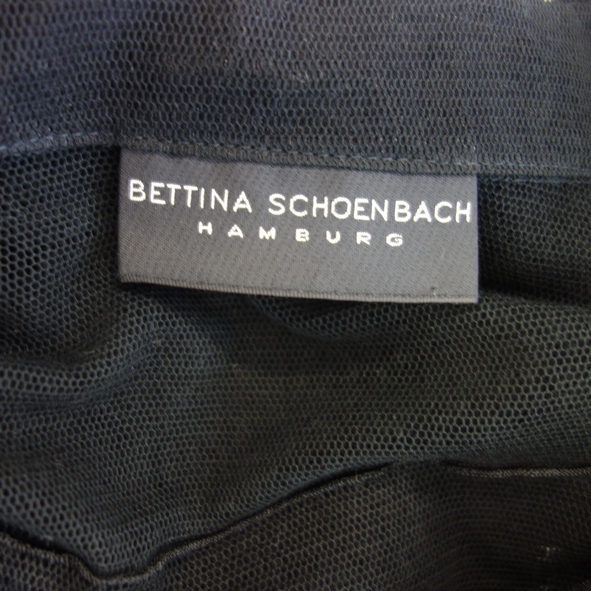 BETTINA SCHOENBACH Damen Bluse mit Top Netzbluse Transparent Schwarz Gr 38
