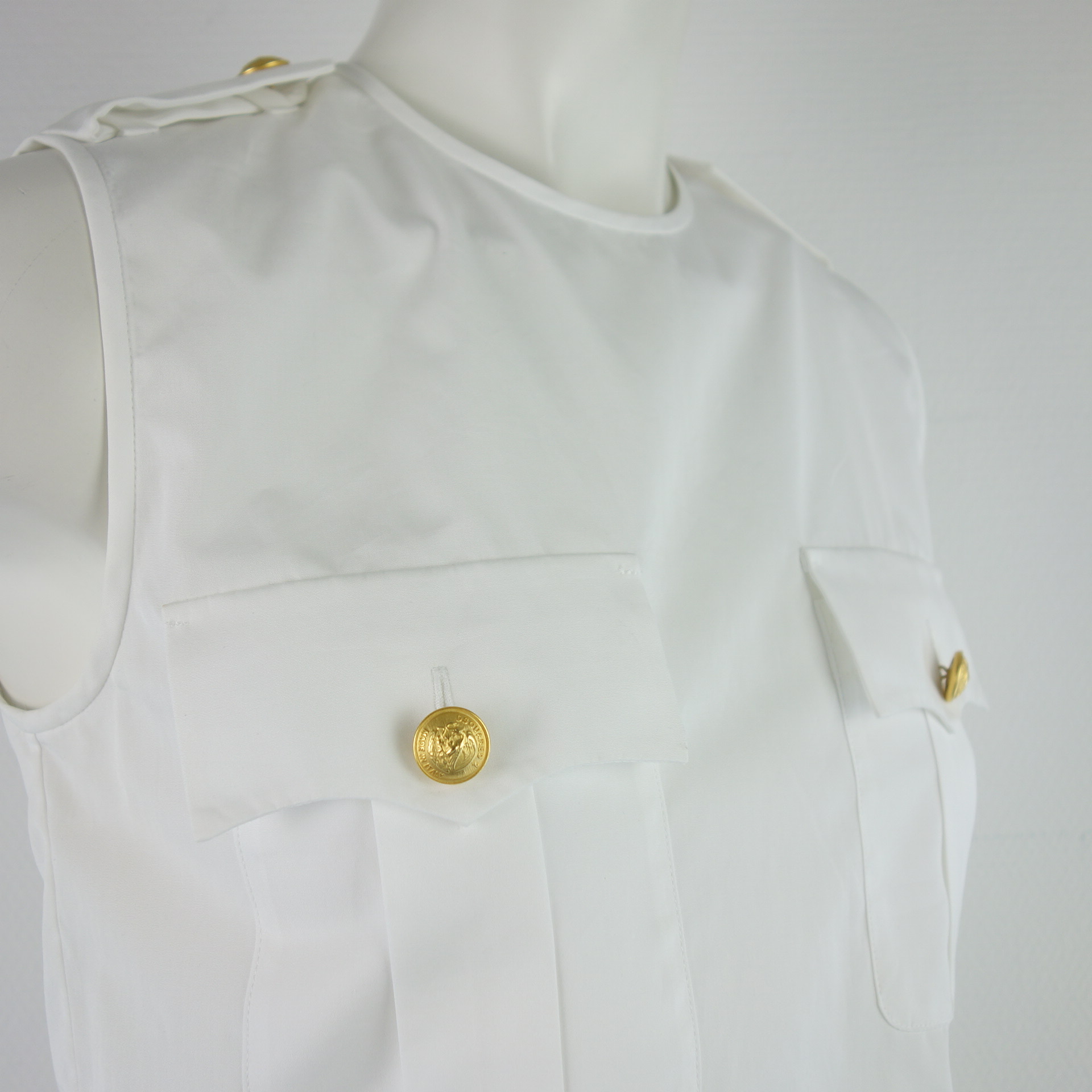 DSQUARED2 Dsquared 2 Damen Bluse Hemd Shirt Oberteil Tunika Weiß Baumwolle