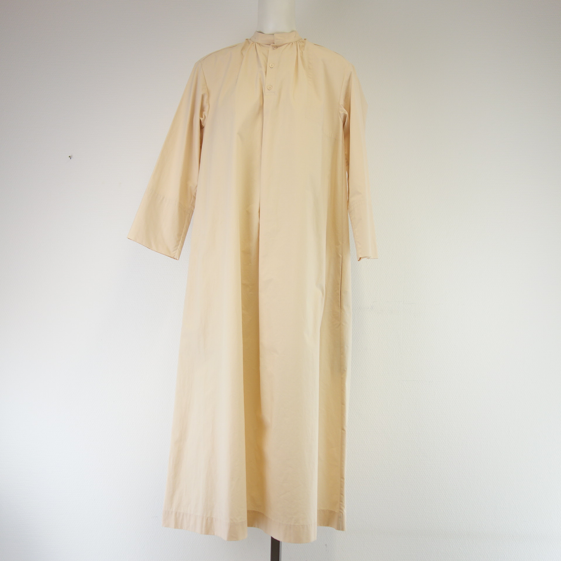 JOSEPH Damen Midi Kleid Hemdkleid Blusenkleid Tunika Nude Gr 36 Oversize Baumwolle