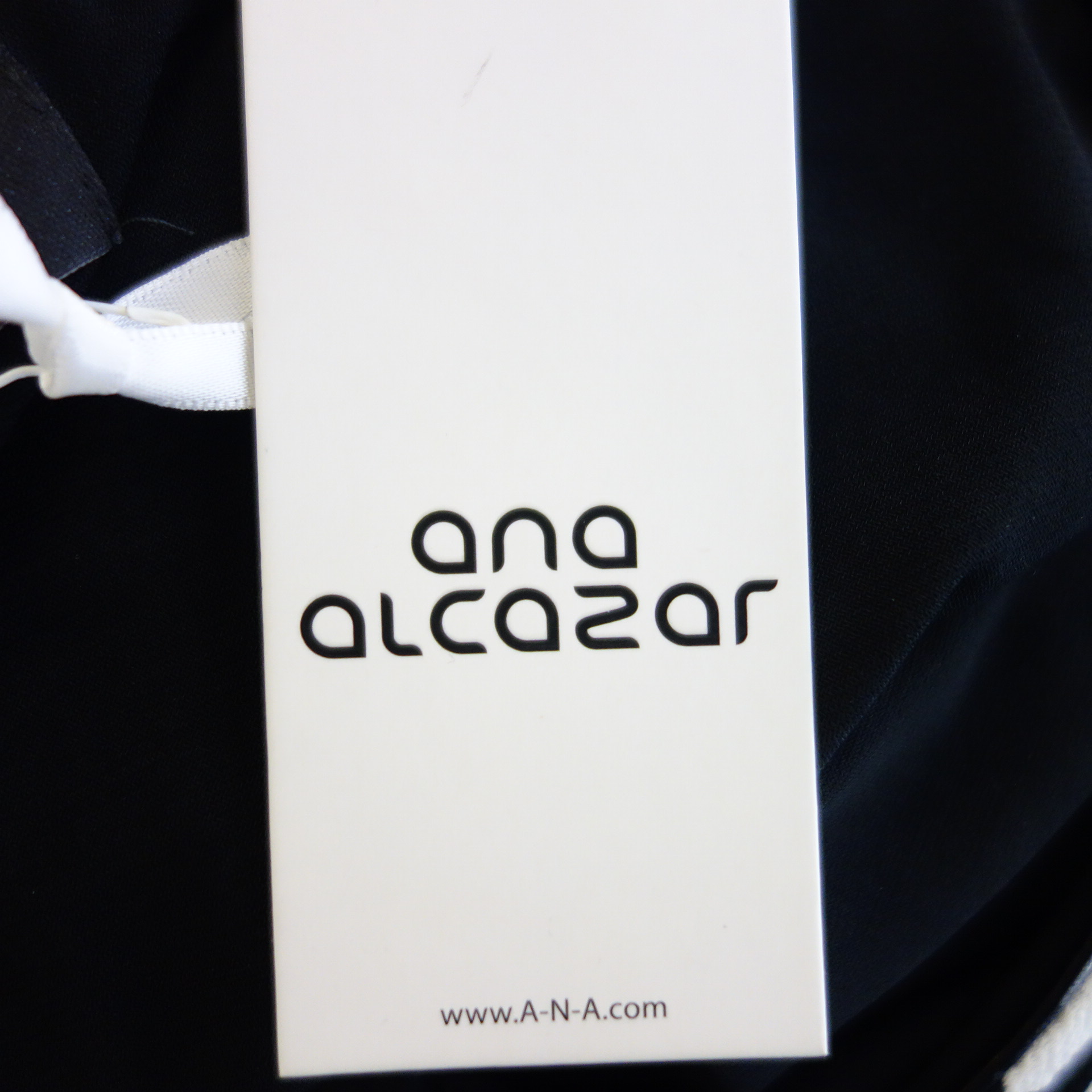 ANA ALCAZAR Damen Kleid Bleistiftkleid Schwarz Weiß mit Gürtel Langarm 