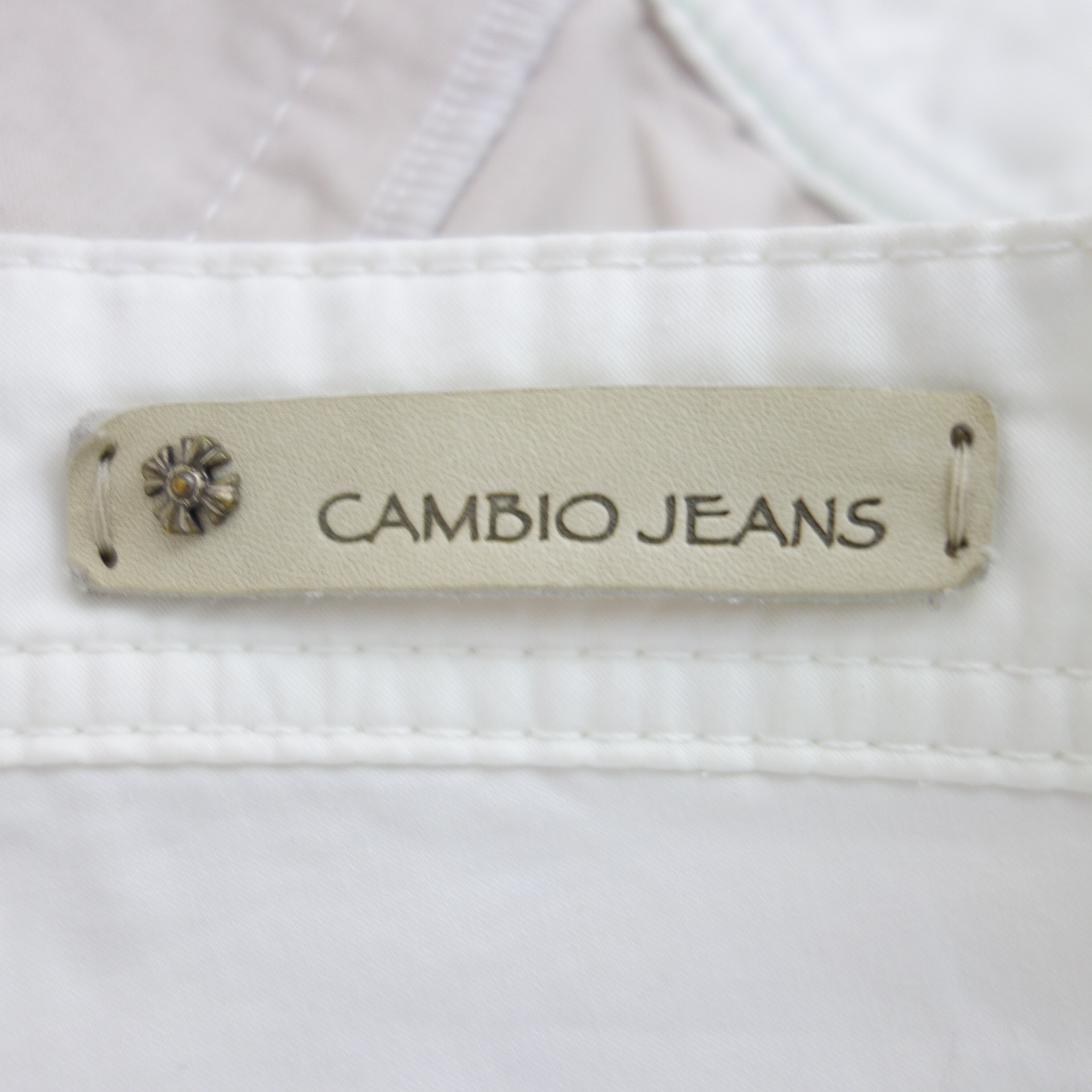CAMBIO Jeans Damen Hose  Damenhose Chino Weiß Modell Nina Straight 