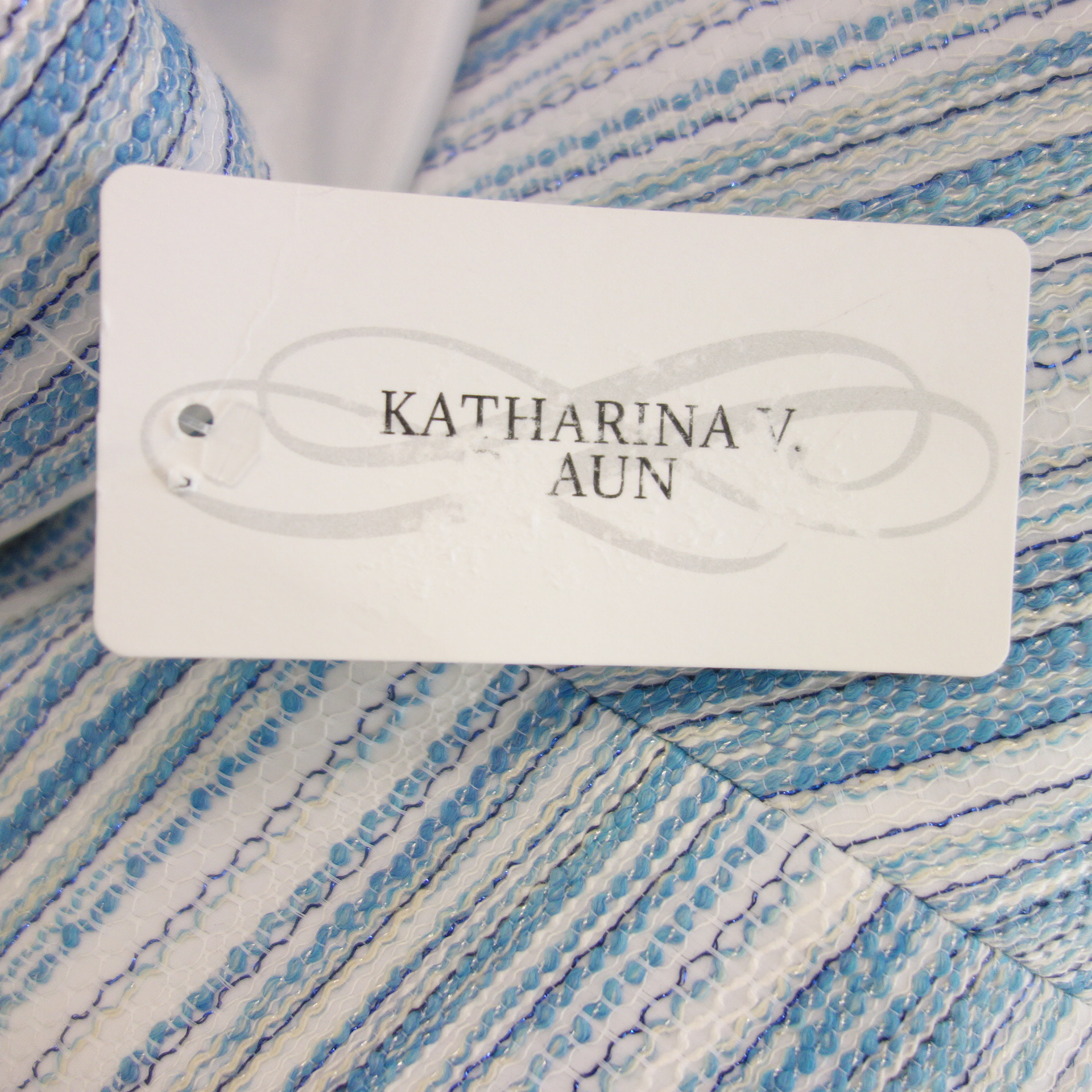 KATHARINA VON BRAUN Designer Damen Blazer Jacke Größe 44 Weiß Blau