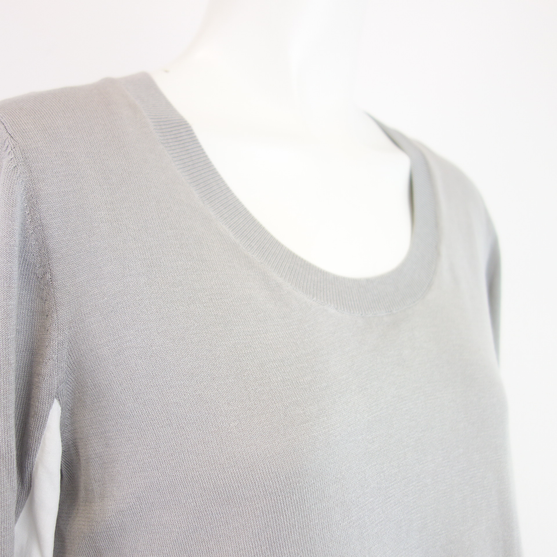 LIEBESKIND Berlin Damen Pullover Shirt Damenpullover 2 in 1 Grau Weiß Größe 34 XS