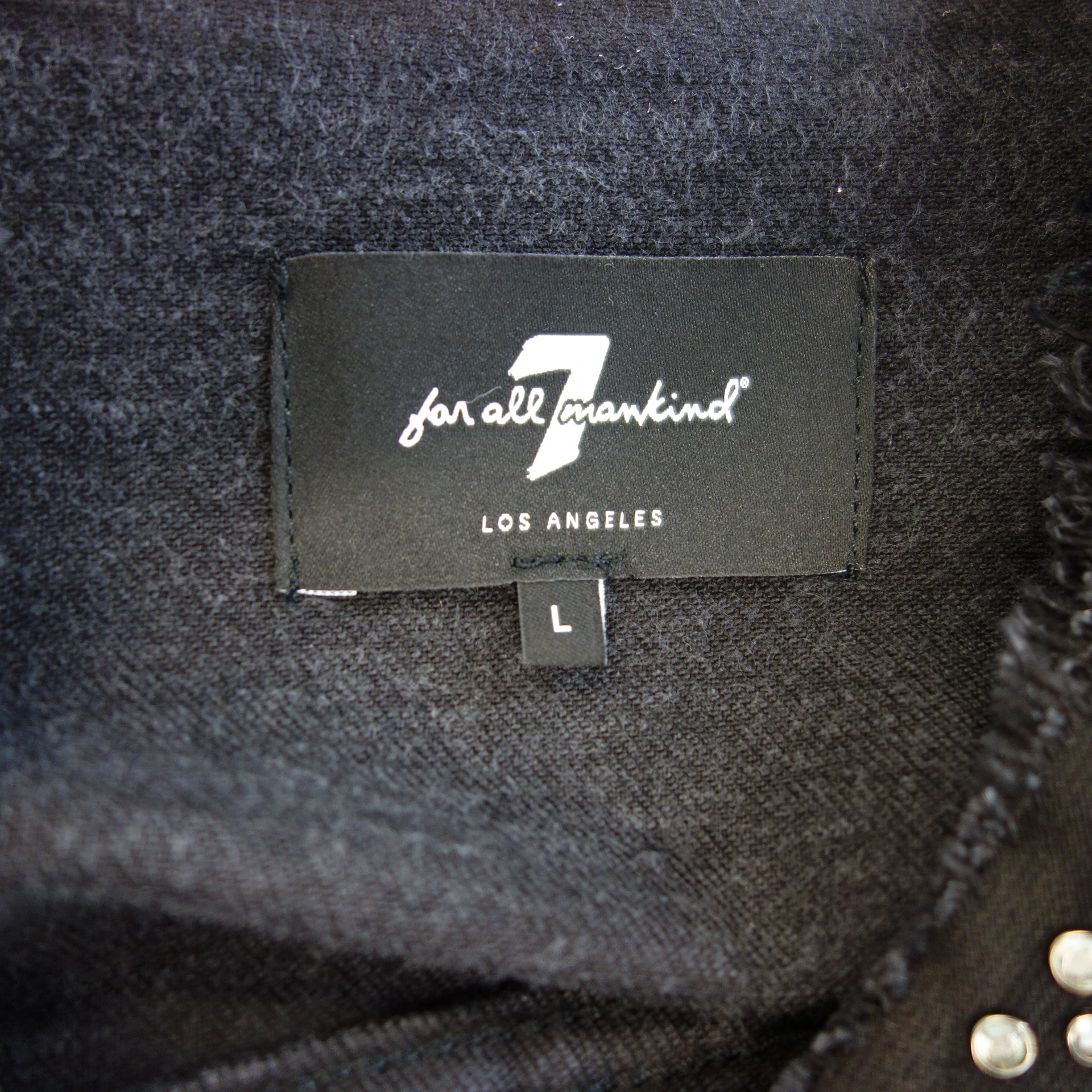 7 FOR ALL MANKIND Damen Jacke Damenjacke Jeansjacke Schwarz Straß Denim Größe L 40
