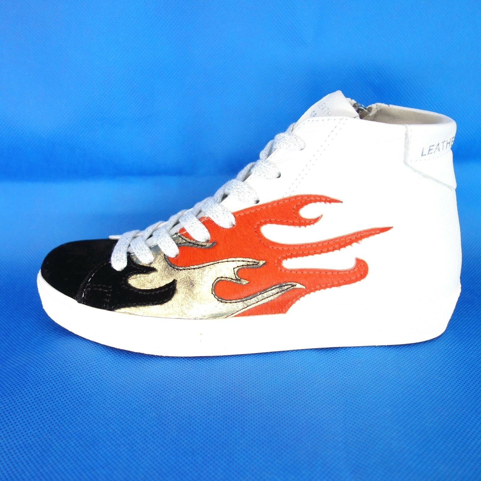 Leather Crown Damen Schuhe Sneaker Sportschuhe Gr 37 Weiß Leder Fell Np 319 Neu