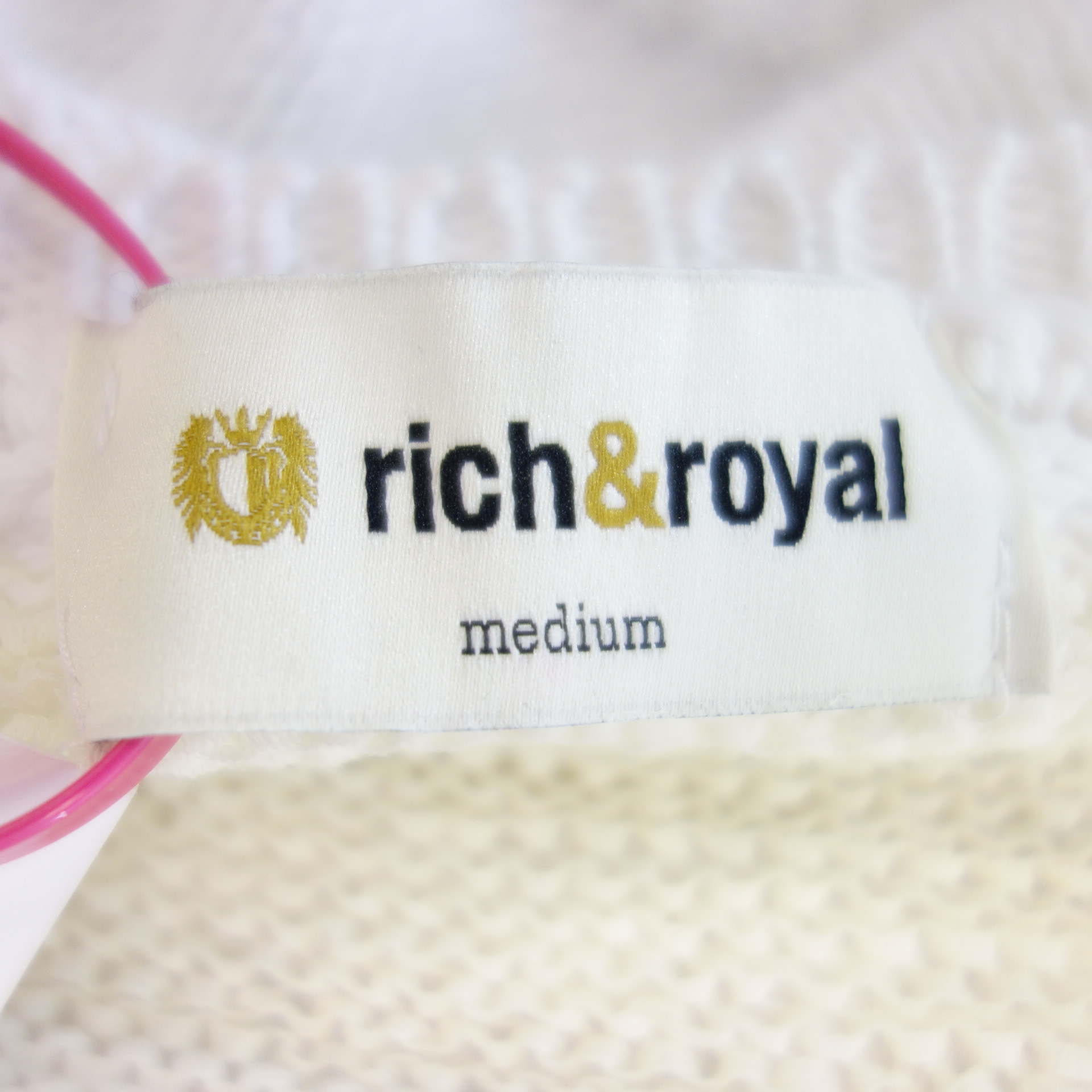 RICH & ROYAL Damen Pullover Damenpullover Pulli Strickpullover Weiß Creme Größe M 38