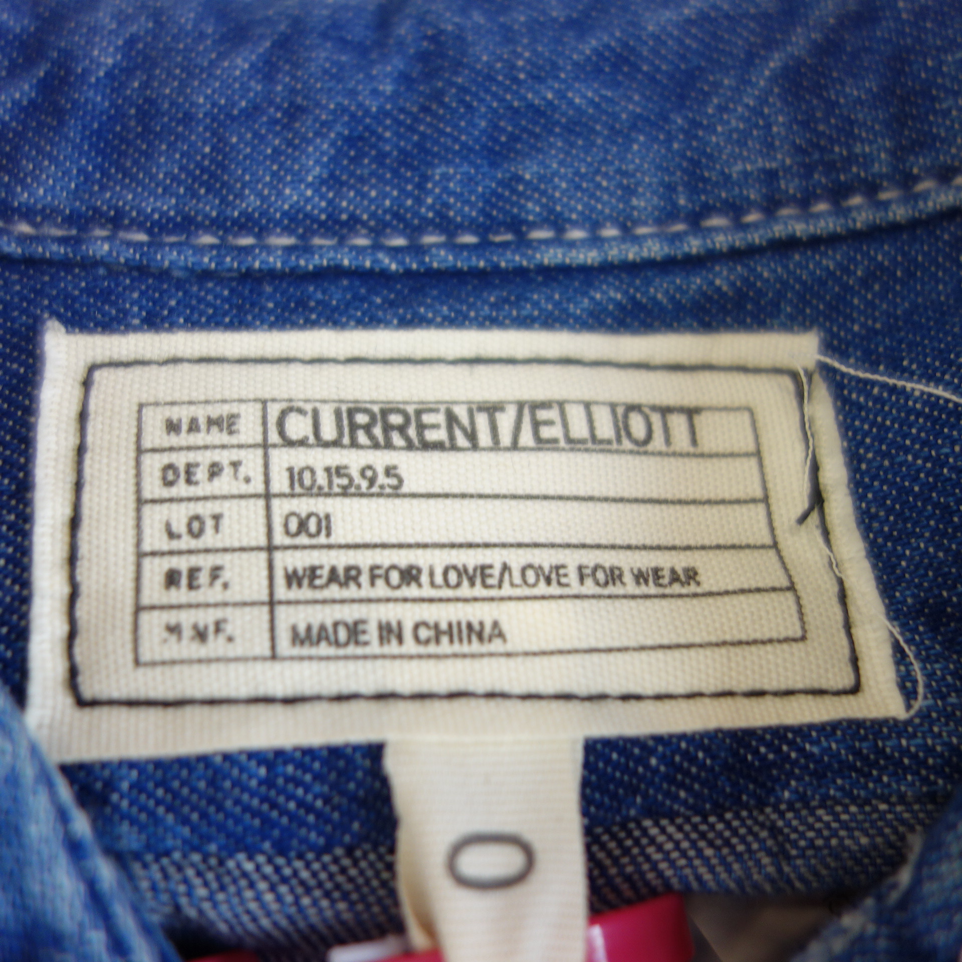 CURRENT ELLIOTT Damen Jeans Hemd Jeanshemd Denim Oberteil Shirt Gr 34 Zero