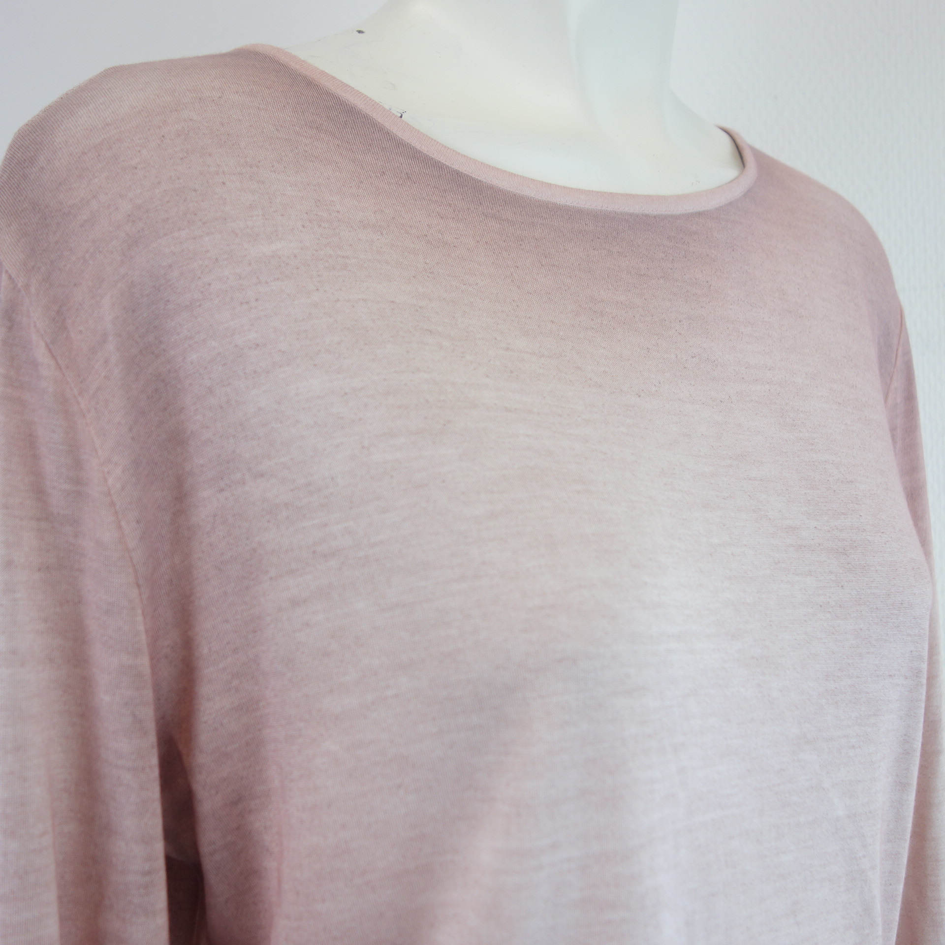 AVANT TOI Damen Langes Shirt Longsleeve Rose Nude 100% Modal Ombre Färbung