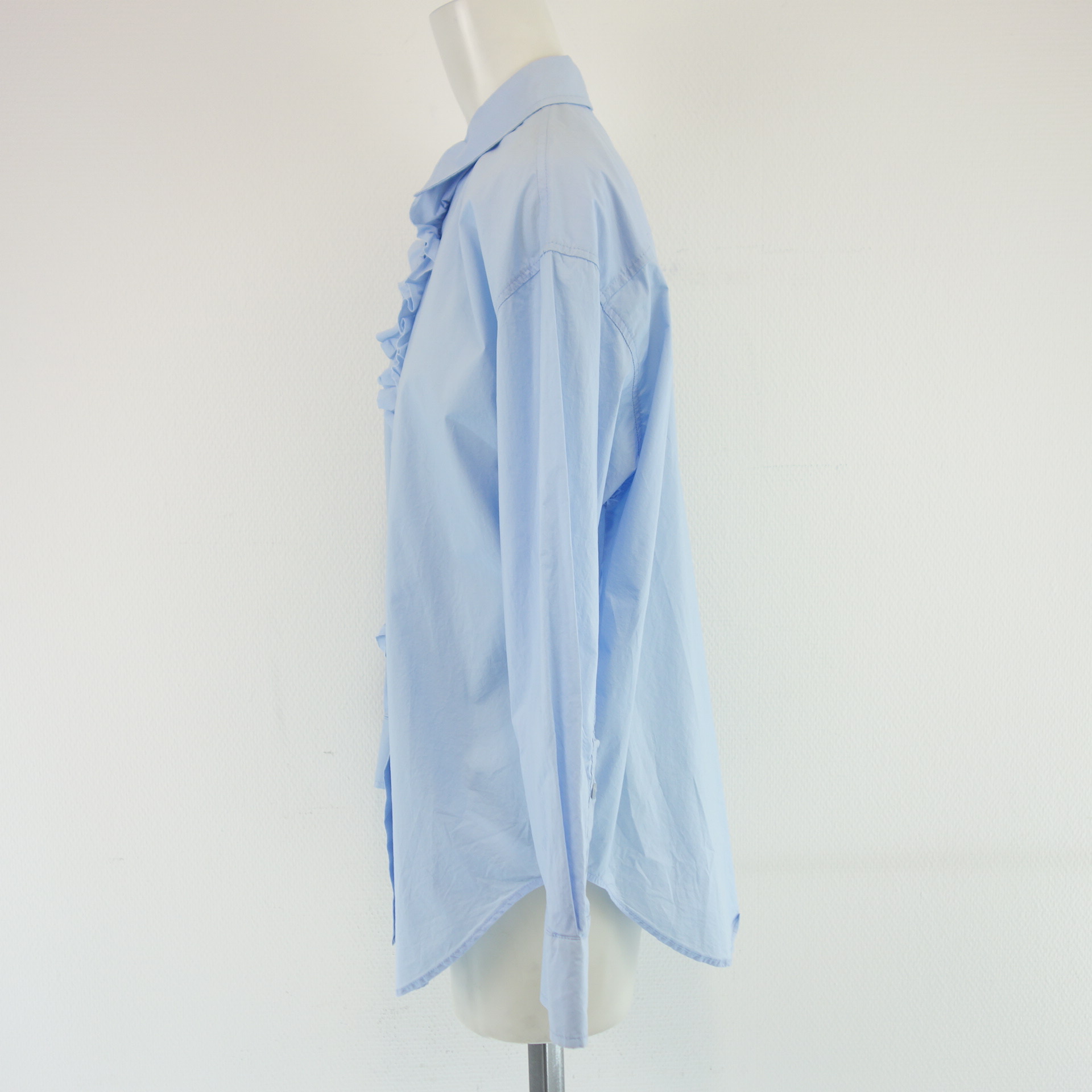 MARC AUREL Damen Bluse Tunika Oberteil Shirt Blau 100% Baumwolle Gr 38