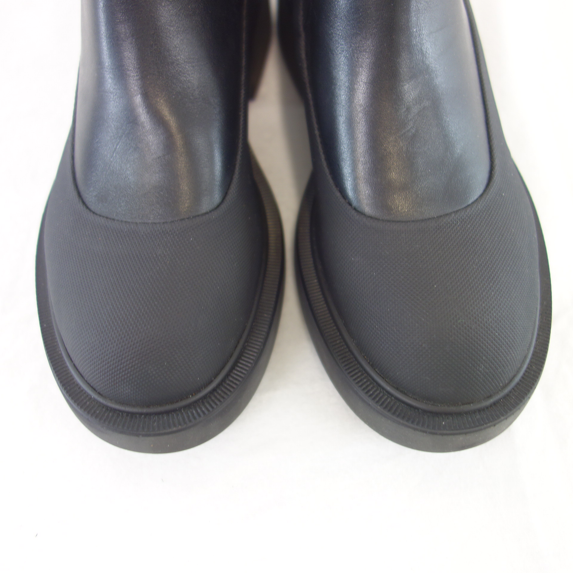 BUKELA Damen Schuhe Stiefel Boots Schwarz Leder Blockabsatz Gr 37