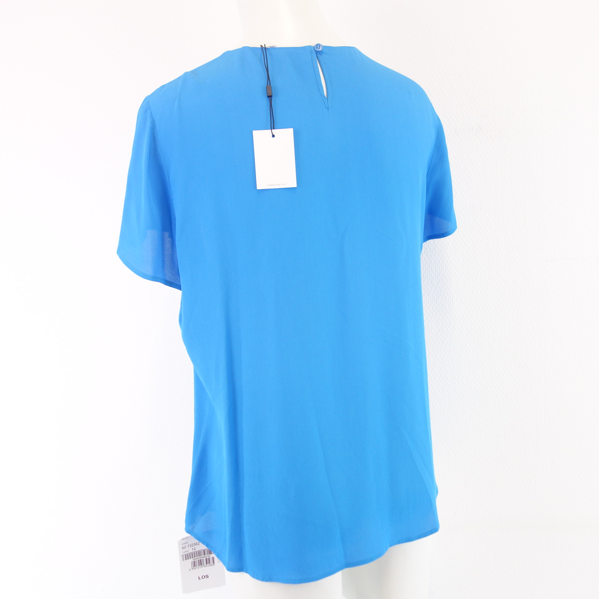 SEIDENSTICKER Damen Sommer Bluse Shirt Tunika Top Blau 100% Viskose 