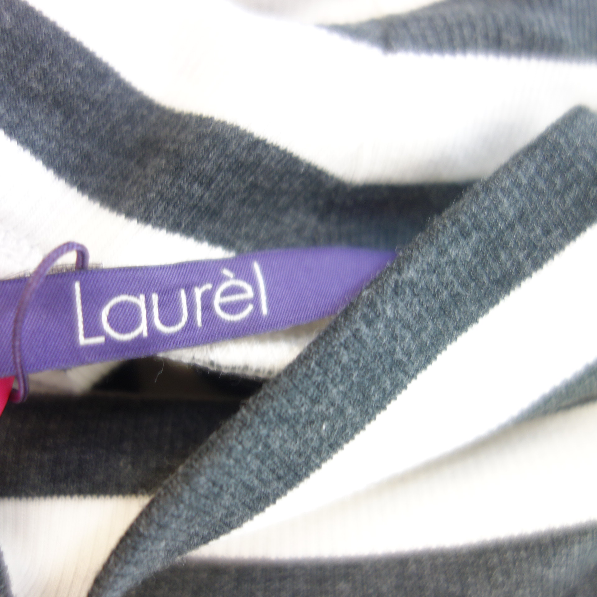 LAURÉL Laurel Damen Langarm Shirt Pullover Oberteil Jersey Schwarz Weiß Gr 42 ( 40 )