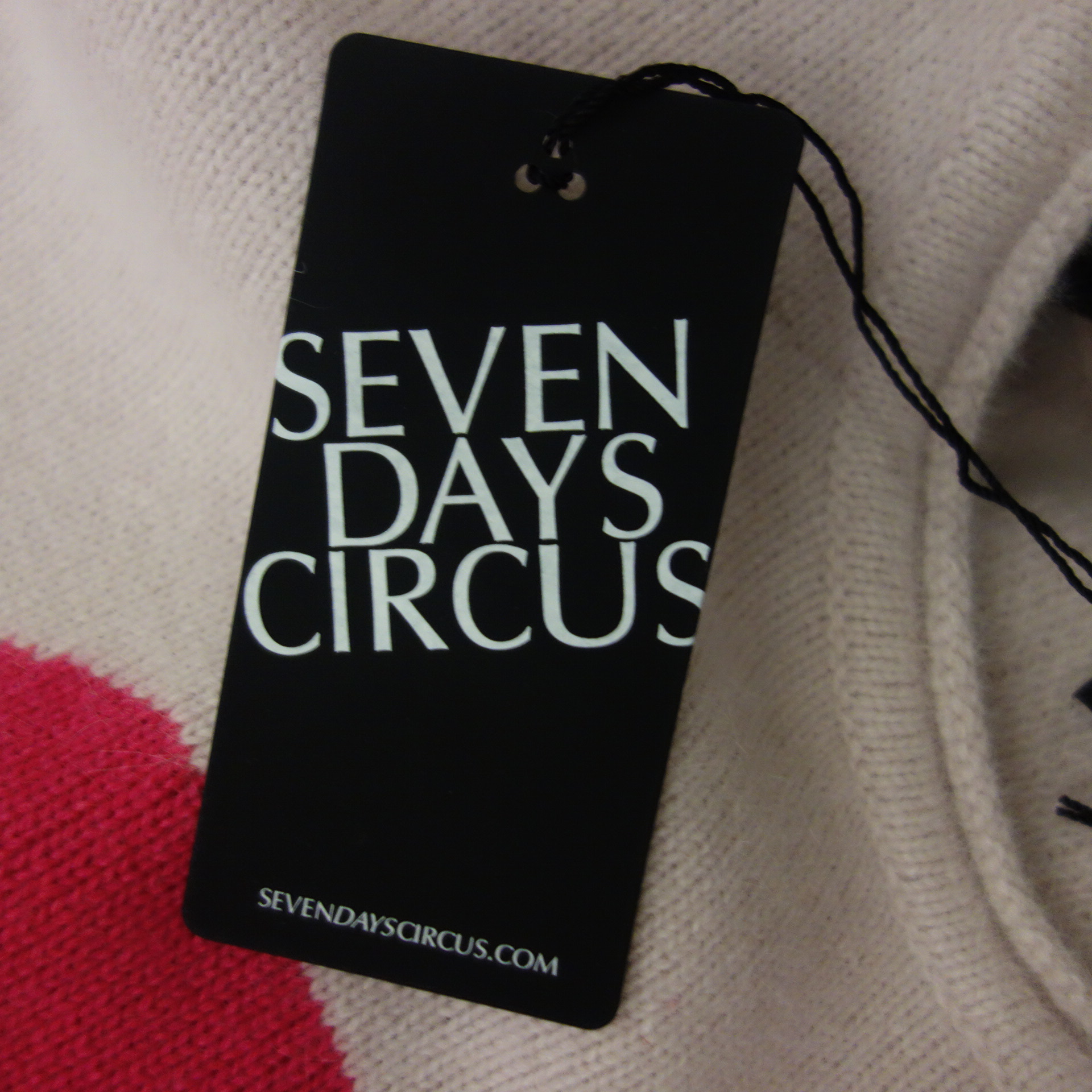 SEVEN DAYS CIRCUS Damen Strick Pullover mit Wolle und Angora Rosa LOVE Modell CINDY