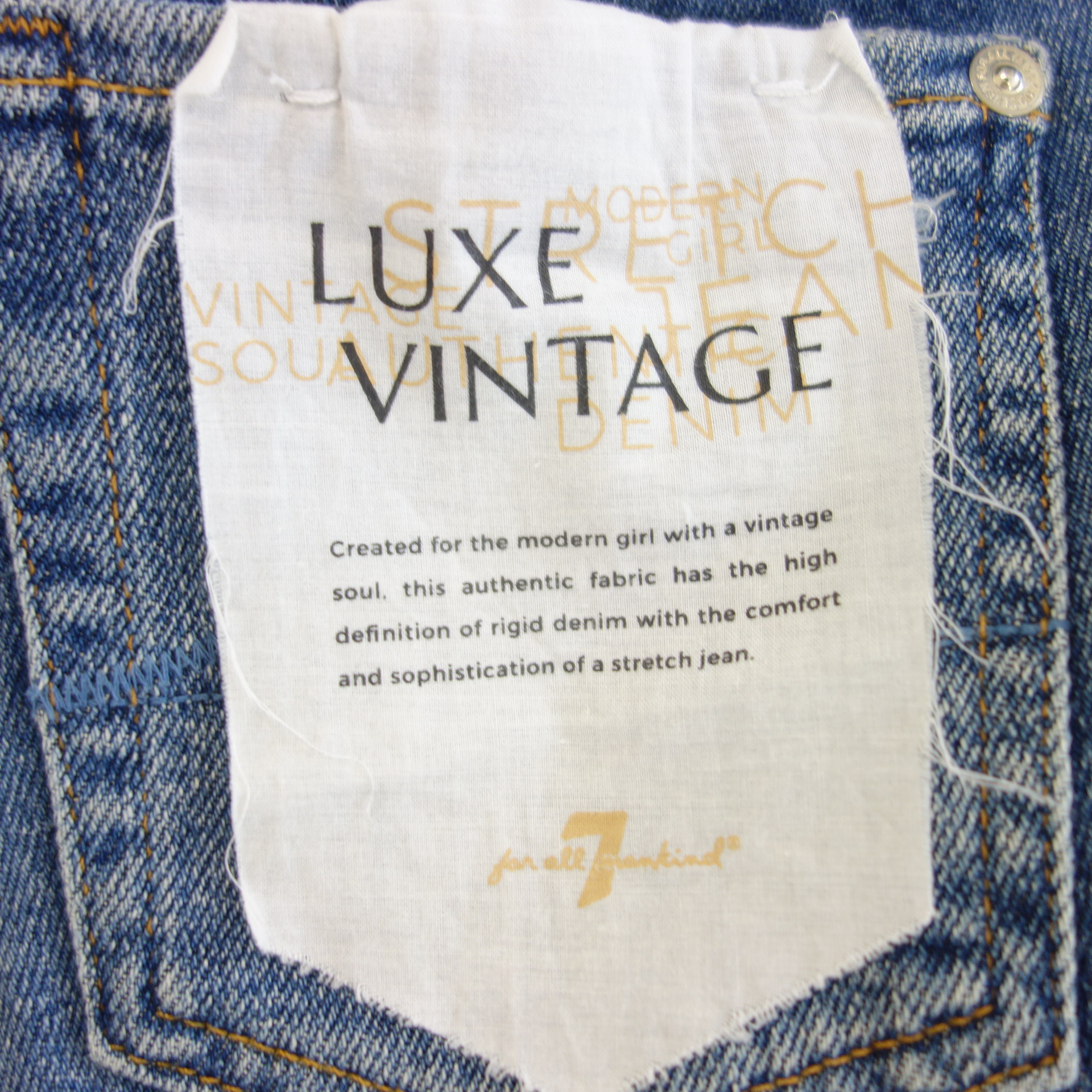 7 FOR ALL MANKIND Damen Jeans Blau PYPER Crop Luxe Vintage