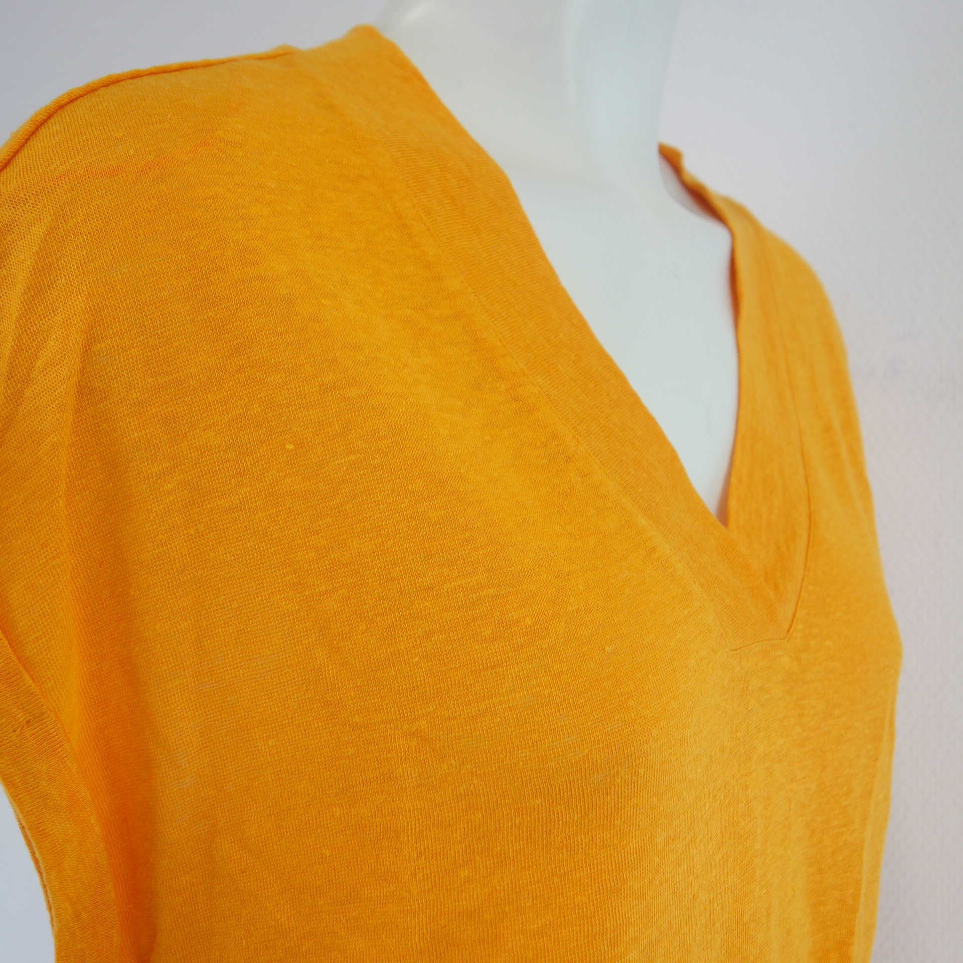 OUI Damen Shirt aus 100% Leinen Orange