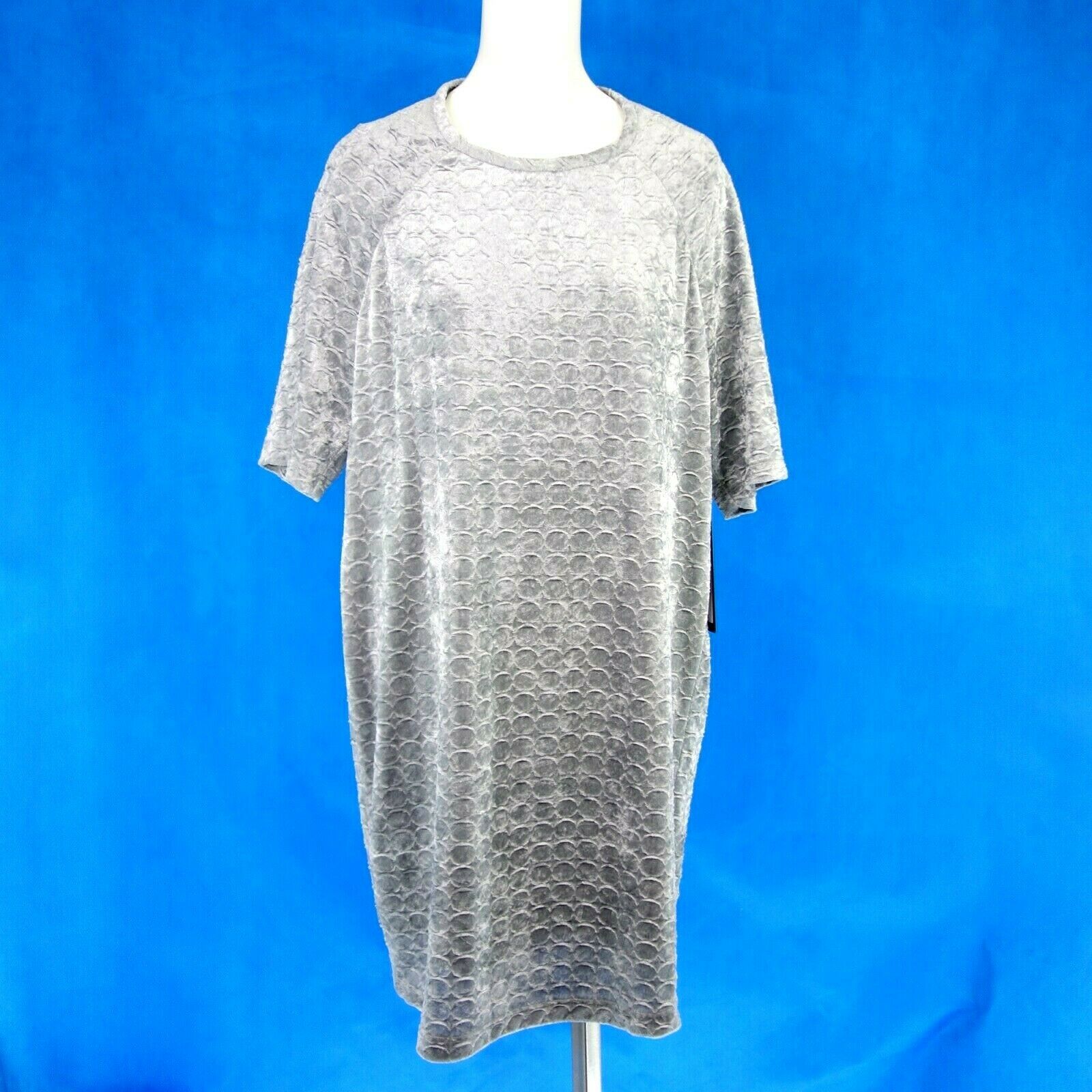 Riani Damen Kleid Etuikleid Gr 38 M Grau Samt Midi Polyester Elegant Np 199 Neu