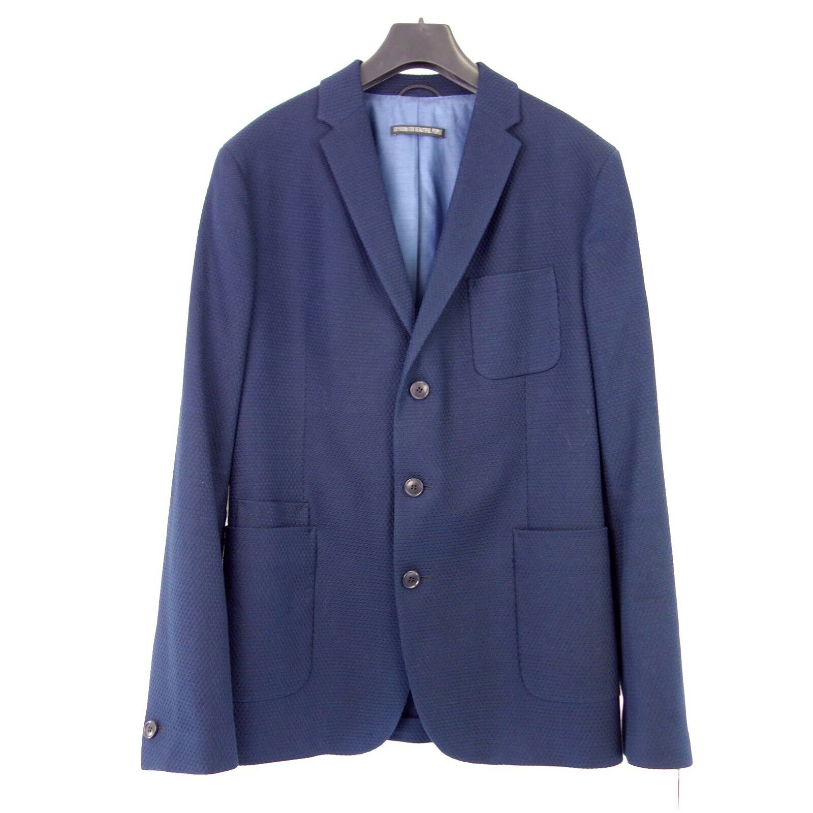 Drykorn Herren Sakko Burley Größe 50 Blau Baumwolle Jacket Einreiher Np 229 Neu - 50