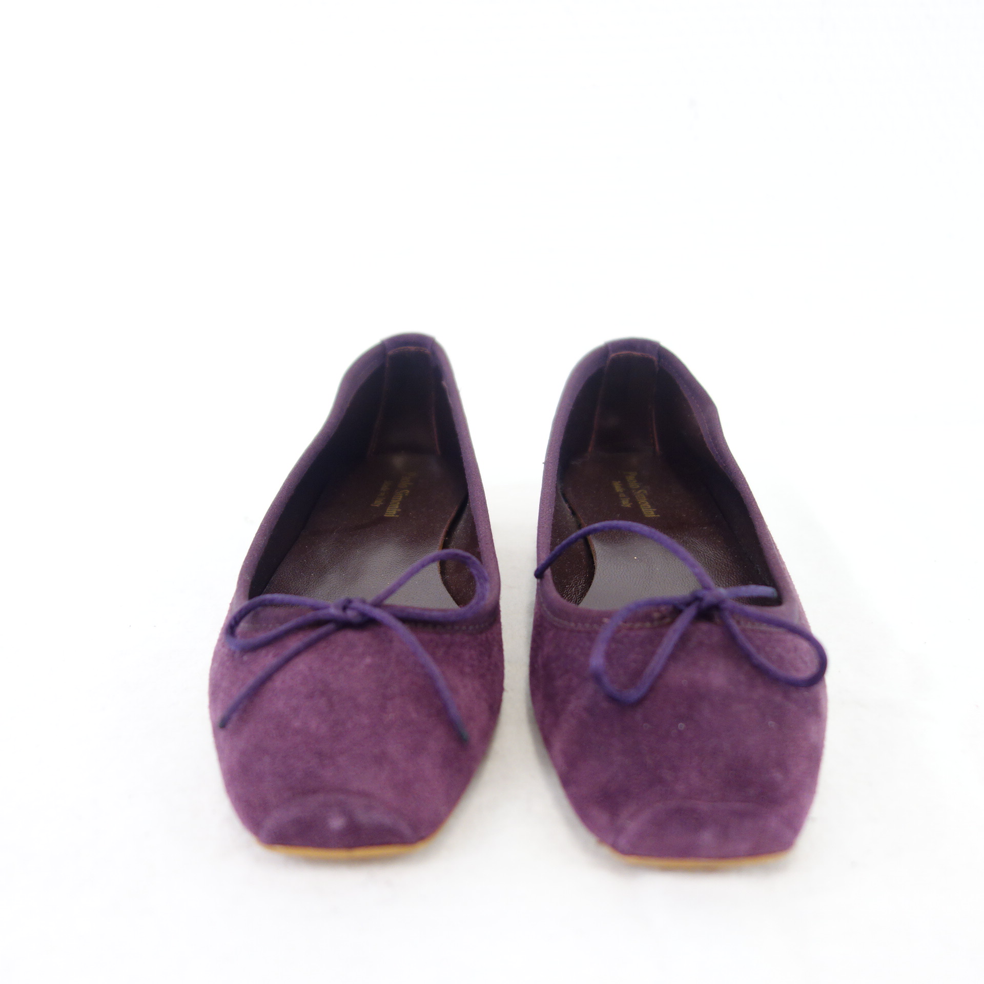 PAOLO SIMONINI Damen Schuhe Ballerinas Loafer Slipper Wildleder Violett Lila Gr 36
