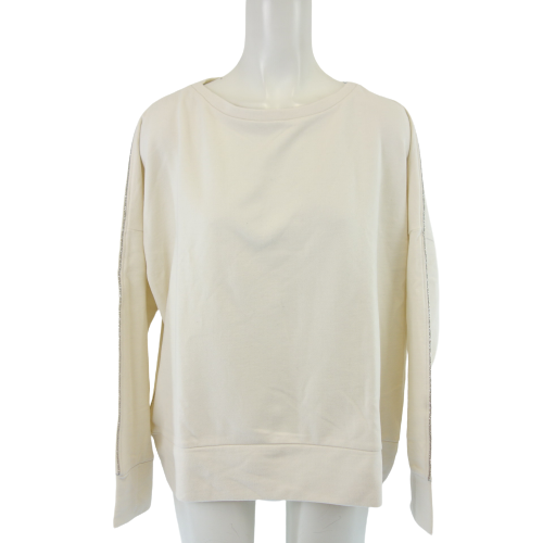 JUVIA  Damen Sweater Sweatshirt Pullover Damenshirt Shirt Jersey Größe Medium M 38 Casual Fit Kette