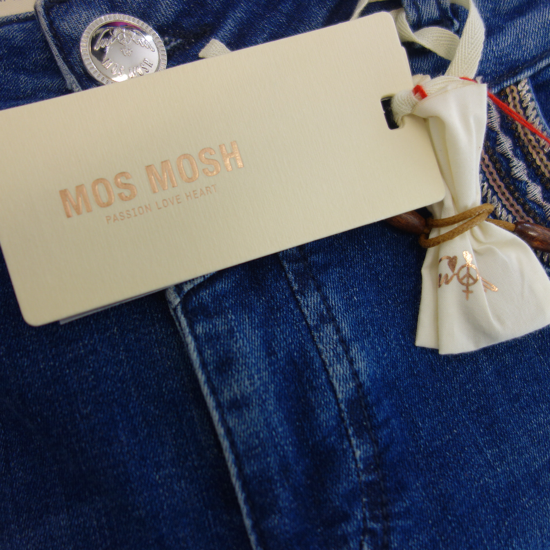 MOS MOSH Jeans Hose Blau Straight Modell Naomi Muscat Long