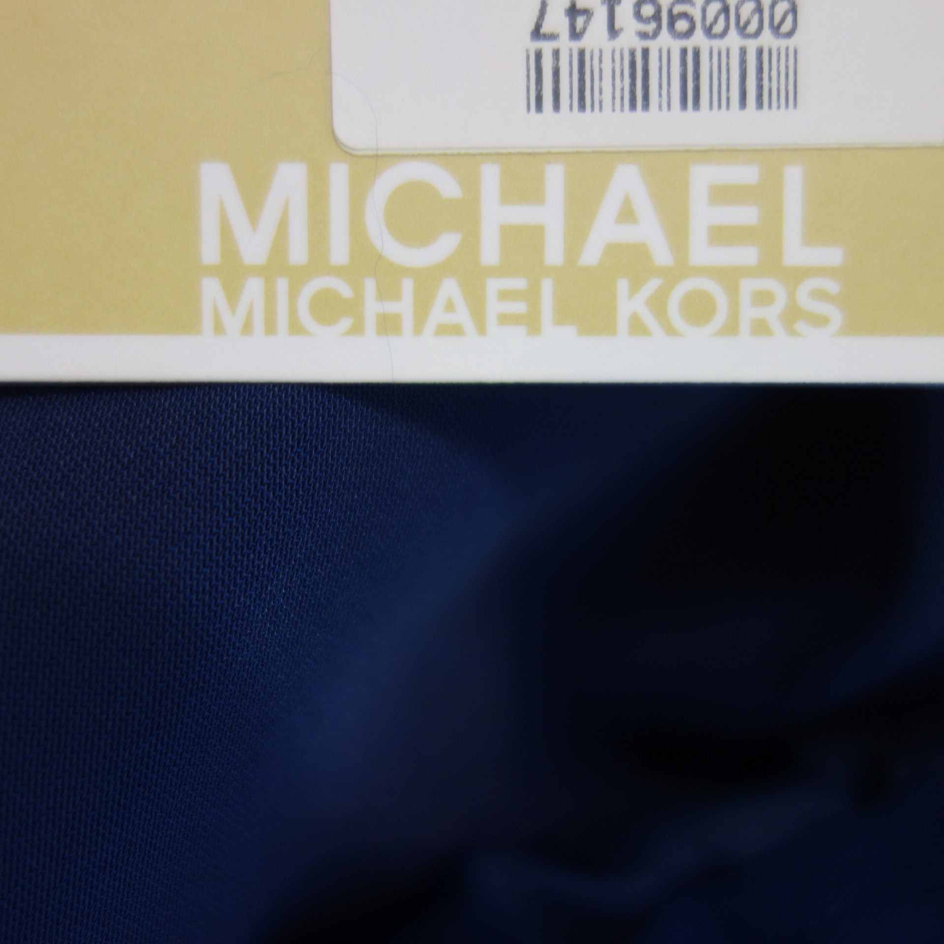 MICHAEL KORS Damen Hose  Stoffhose Blau XL Elastischer Bund Paperbag Straight