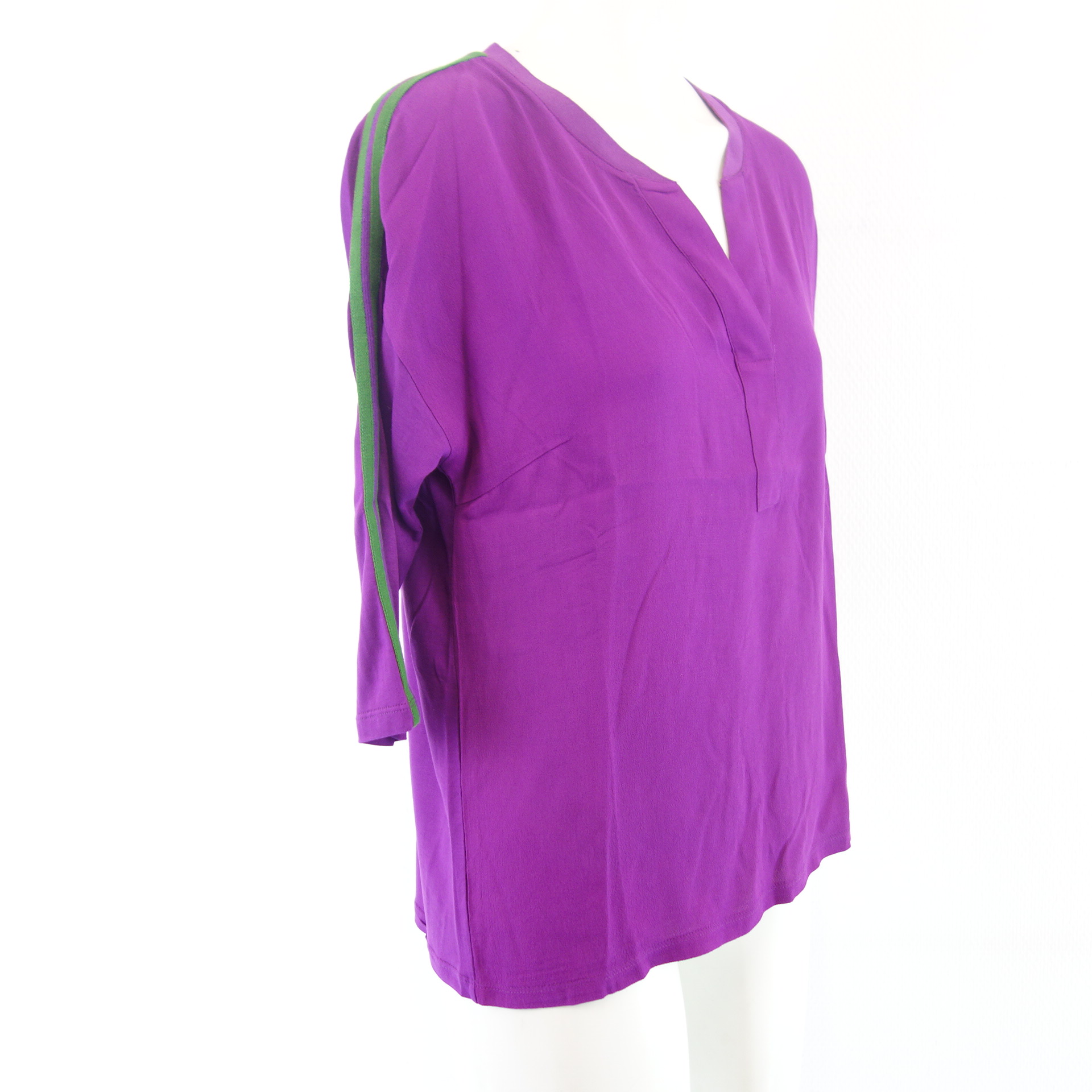 OUI Damen Shirt Bluse Tunika Violett Lila 100% Viskose Größe 34 