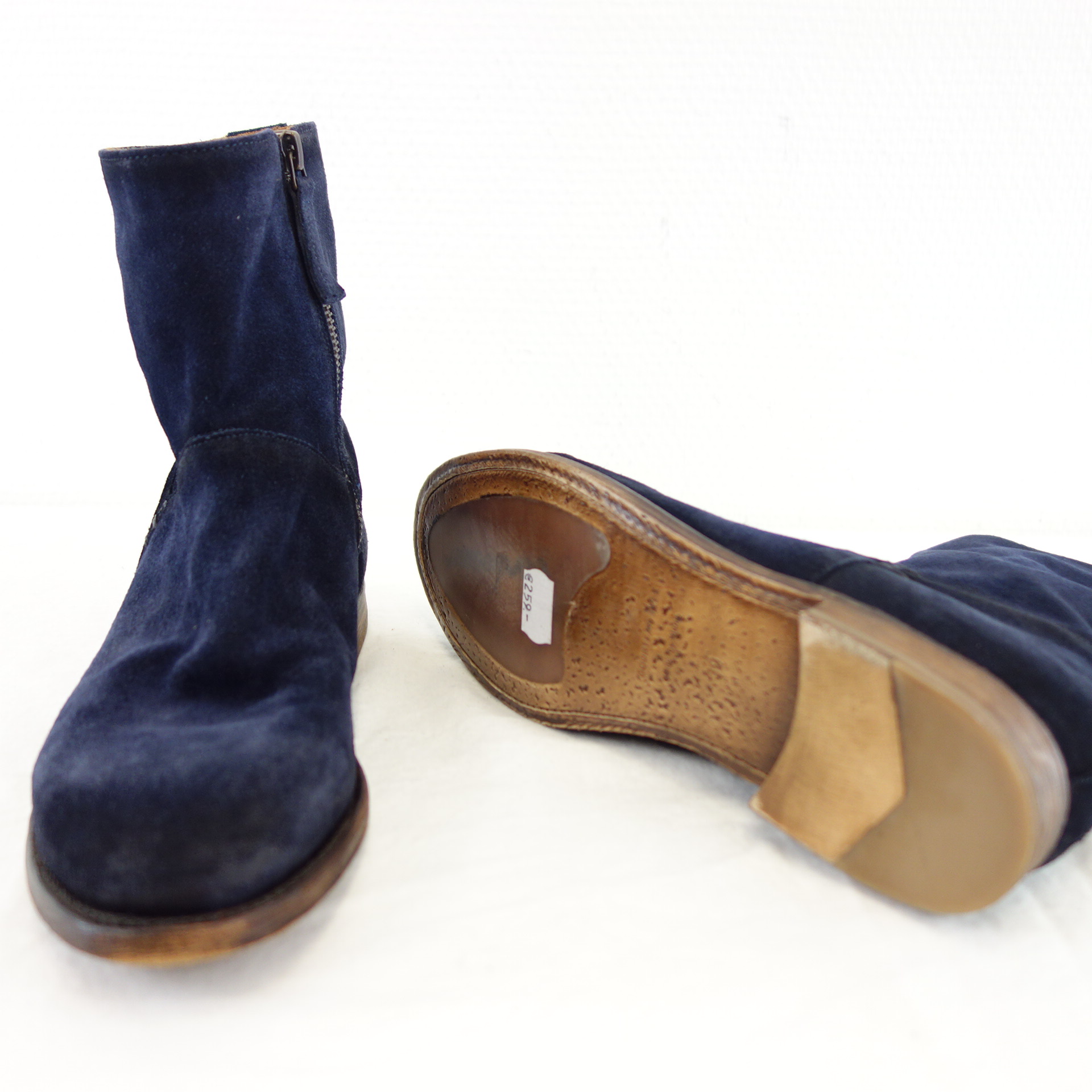 CORDWAINER Damen Schuhe Stiefeletten Boots Stiefel Wildleder Navy Blau 