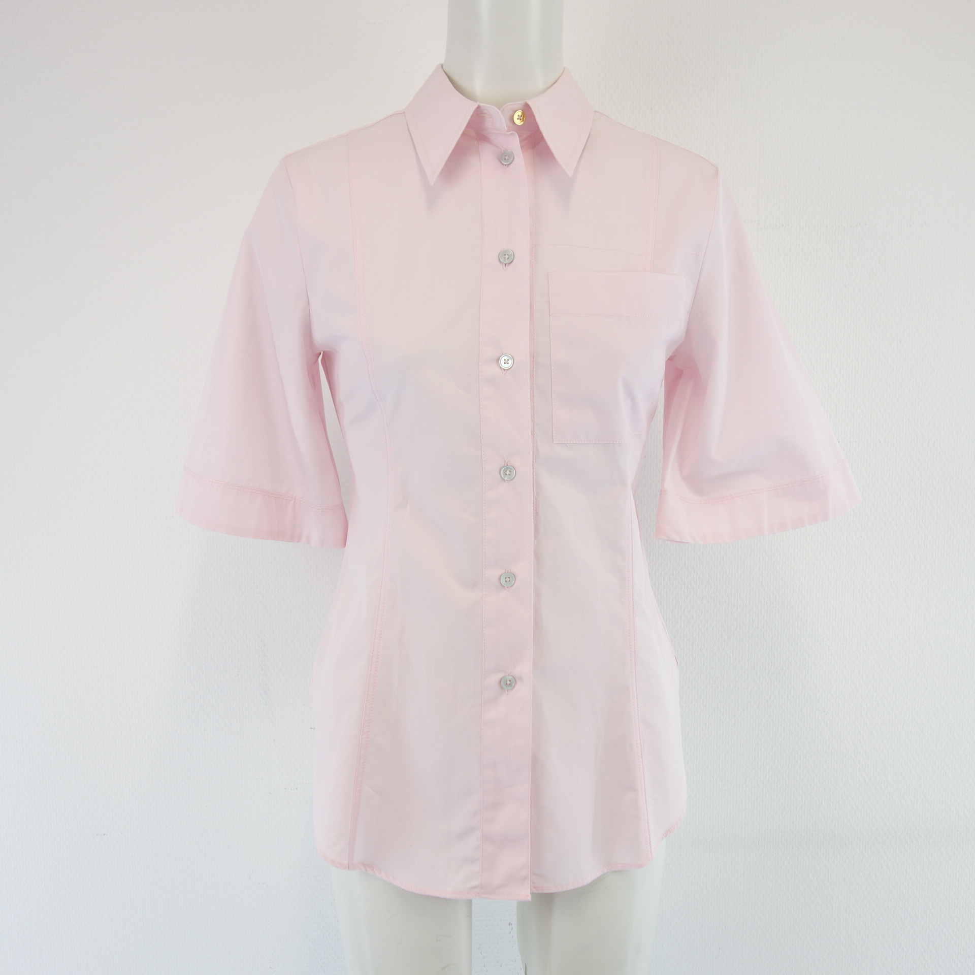 PAUL SMITH Damen Hemd Shirt Tunika Bluse Oberteil Slim 100% Baumwolle Pastell Rosa