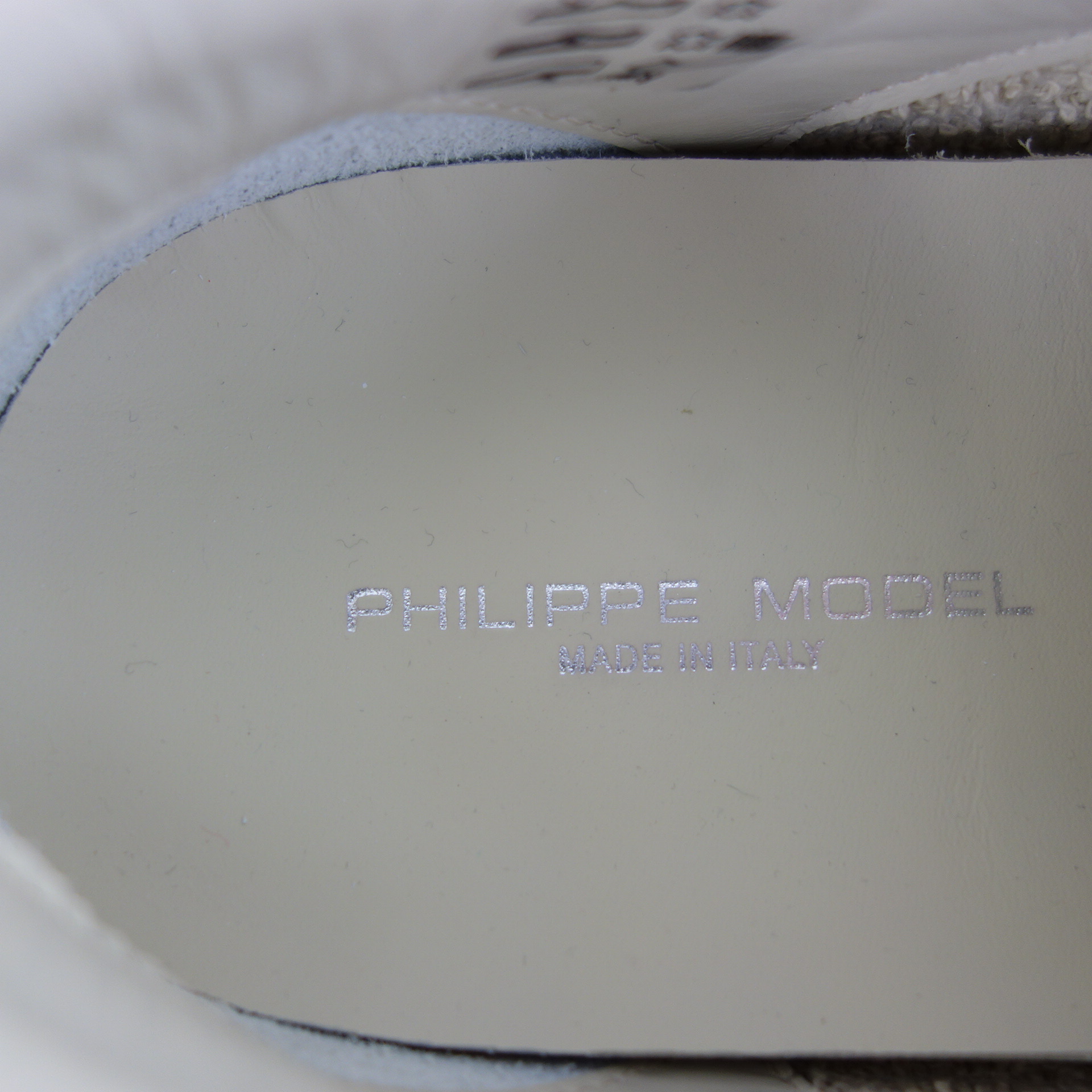 PHILIPPE MODEL Herren Schuhe Low Top Sneaker Sportschuhe Taupe Grau Leder Modell PRSX