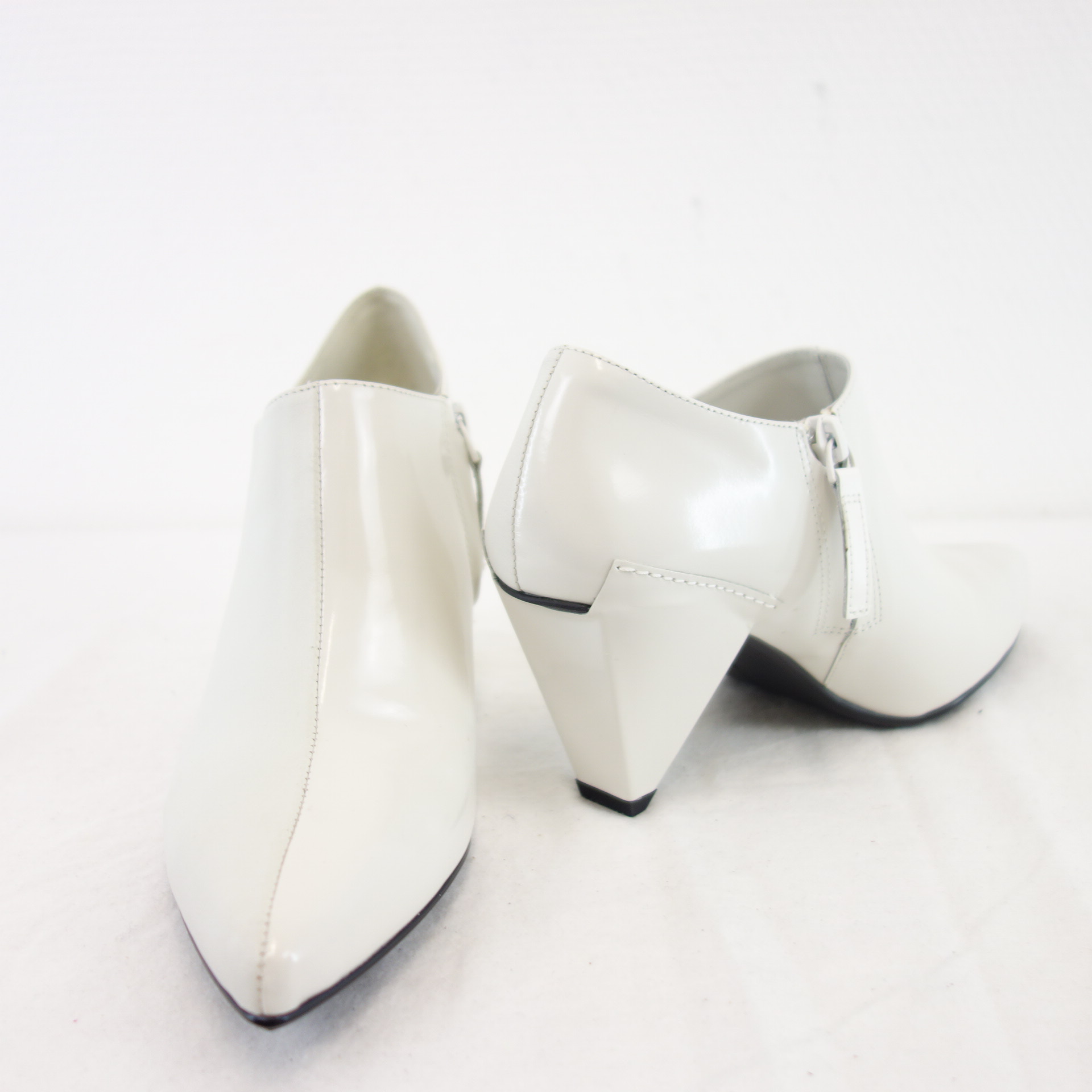 UN UNITED NUDE Damen Schuhe Ankle Boots Stiefeletten Leder Matt Glanz Weiß 