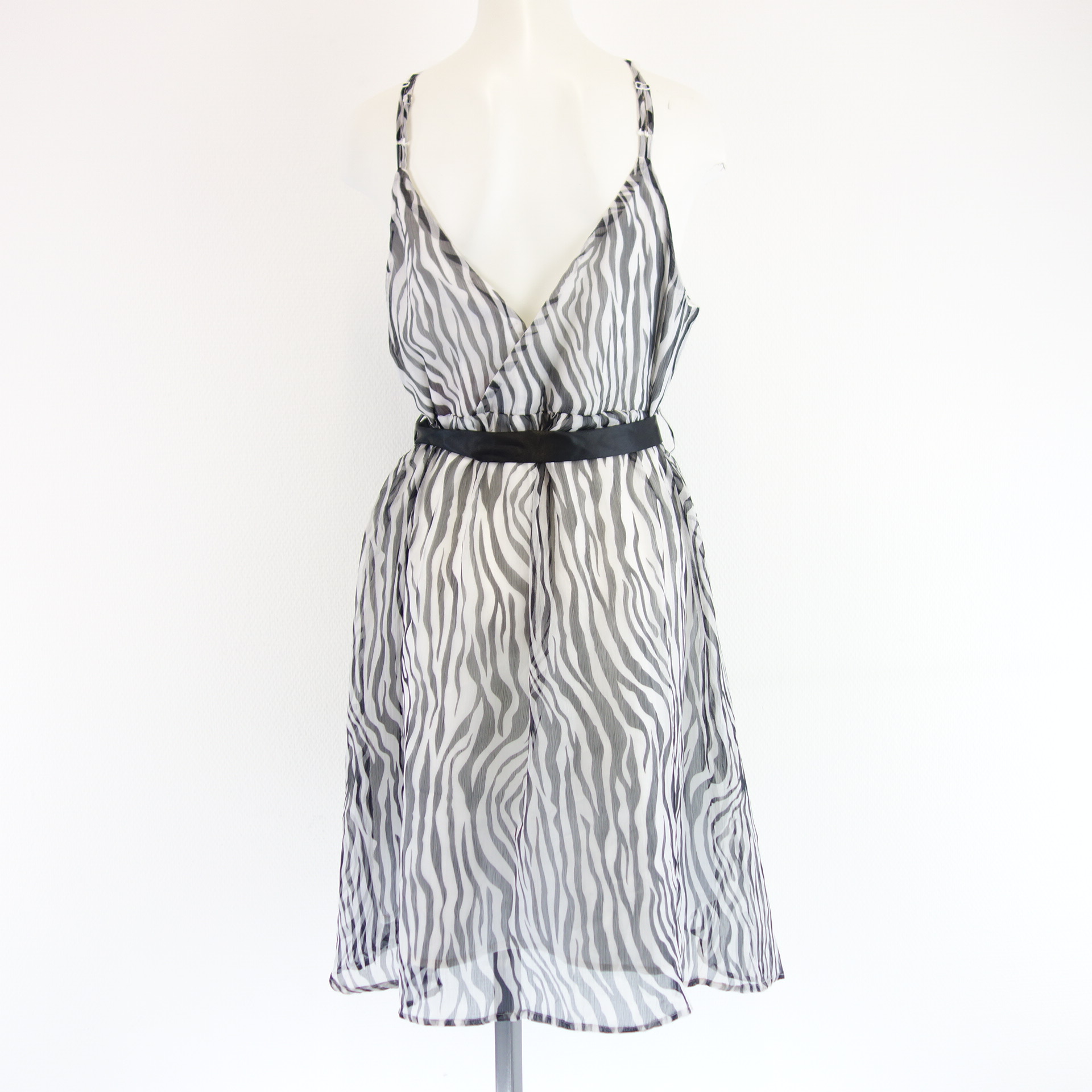 LA SALLE Damen Kleid Sommerkleid Shiftkleid Streifen Schwarz Weiß Größe XL (  L )